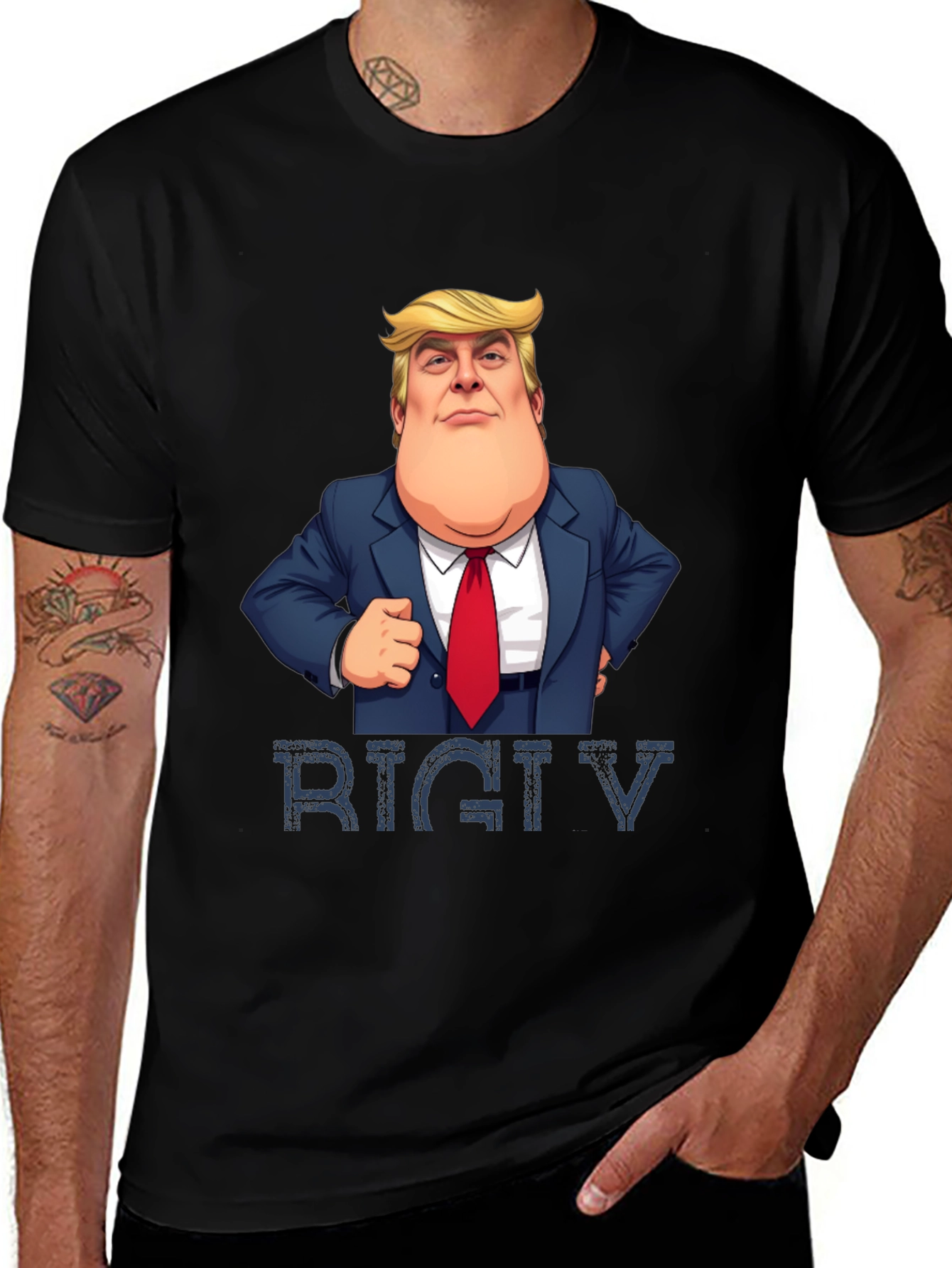 Trump Rigtv Mens Black T-Shirt