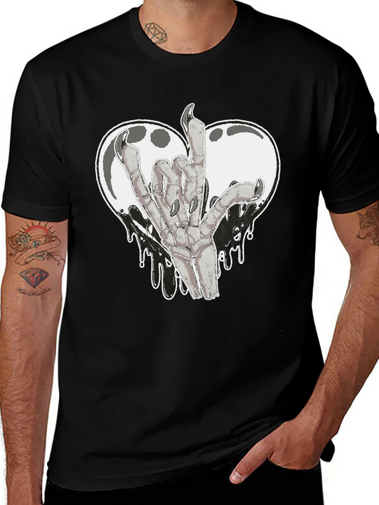 Rock On Skeleton Hand Graphic Tee