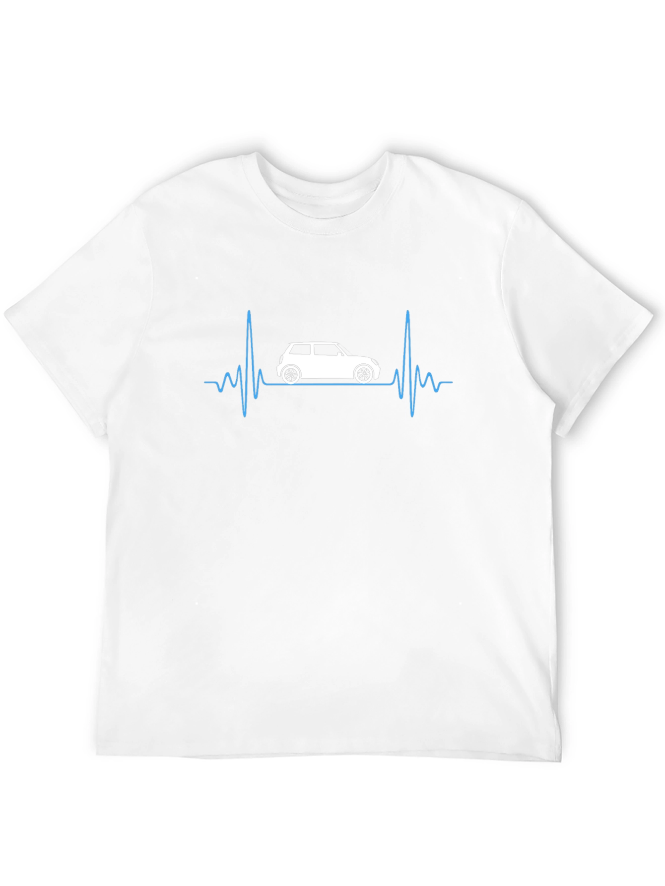 Car Heartbeat Graphic T-Shirt - Black