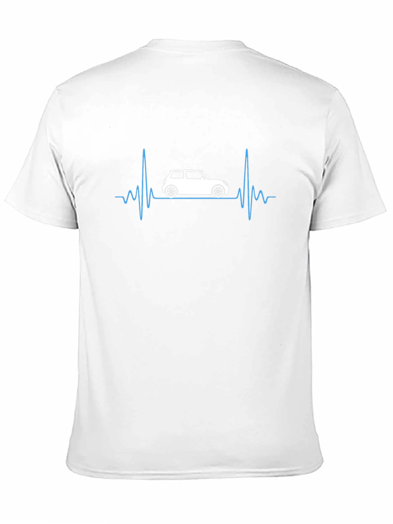 Car Heartbeat Graphic T-Shirt - Black