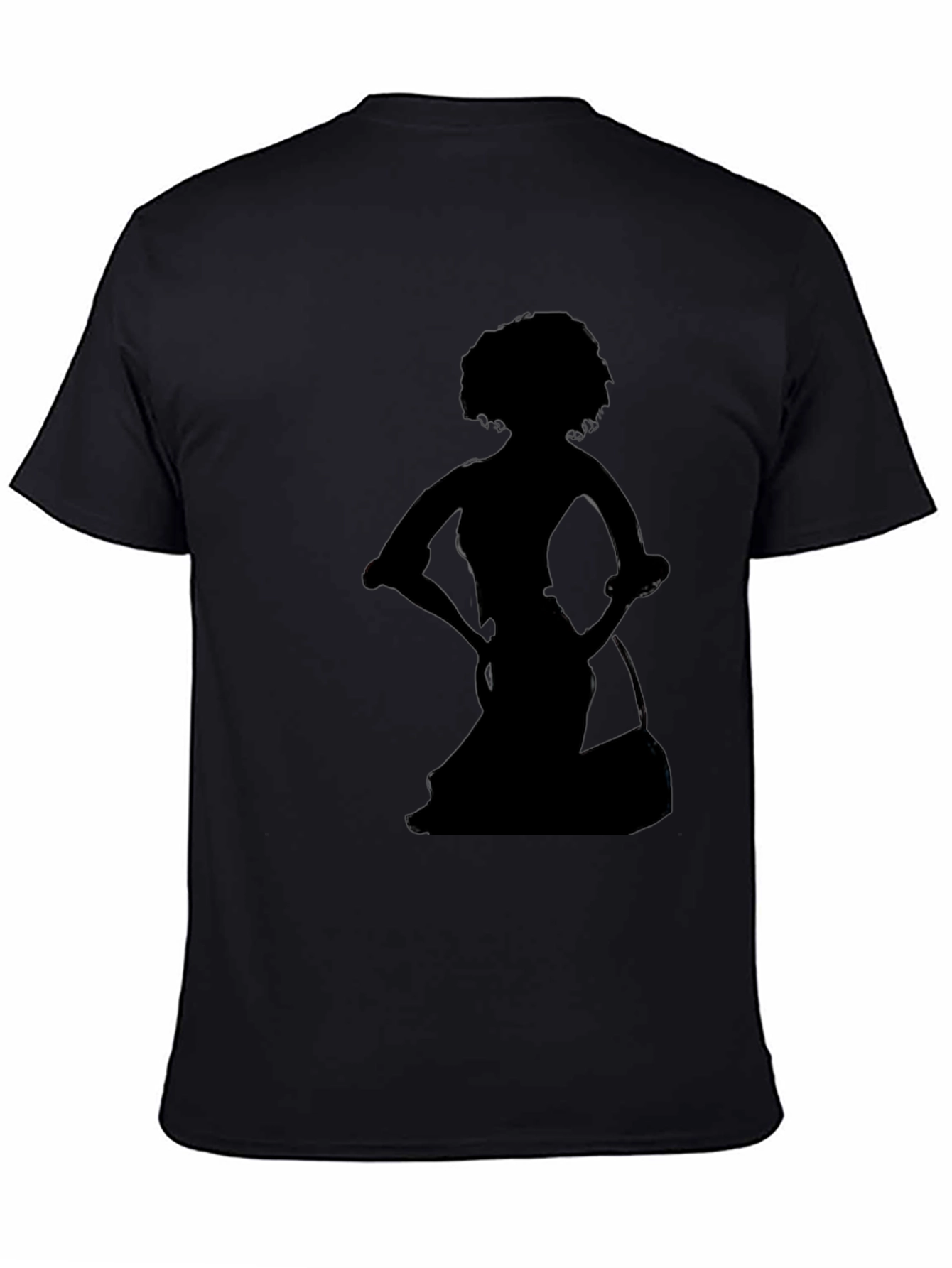 Silhouette Afro Woman Black Graphic T-Shirt