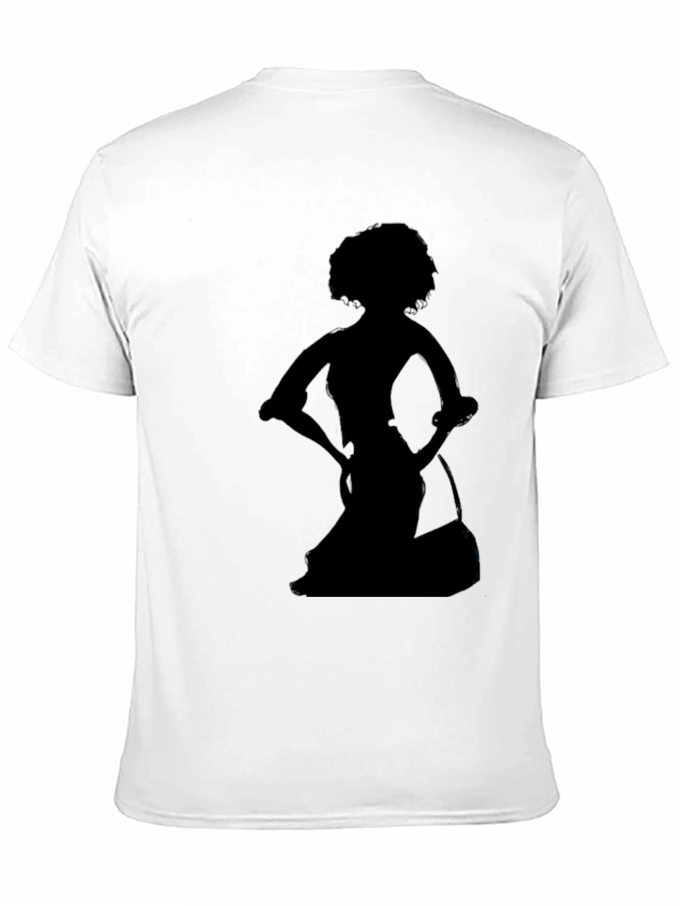 Silhouette Afro Woman Black Graphic T-Shirt