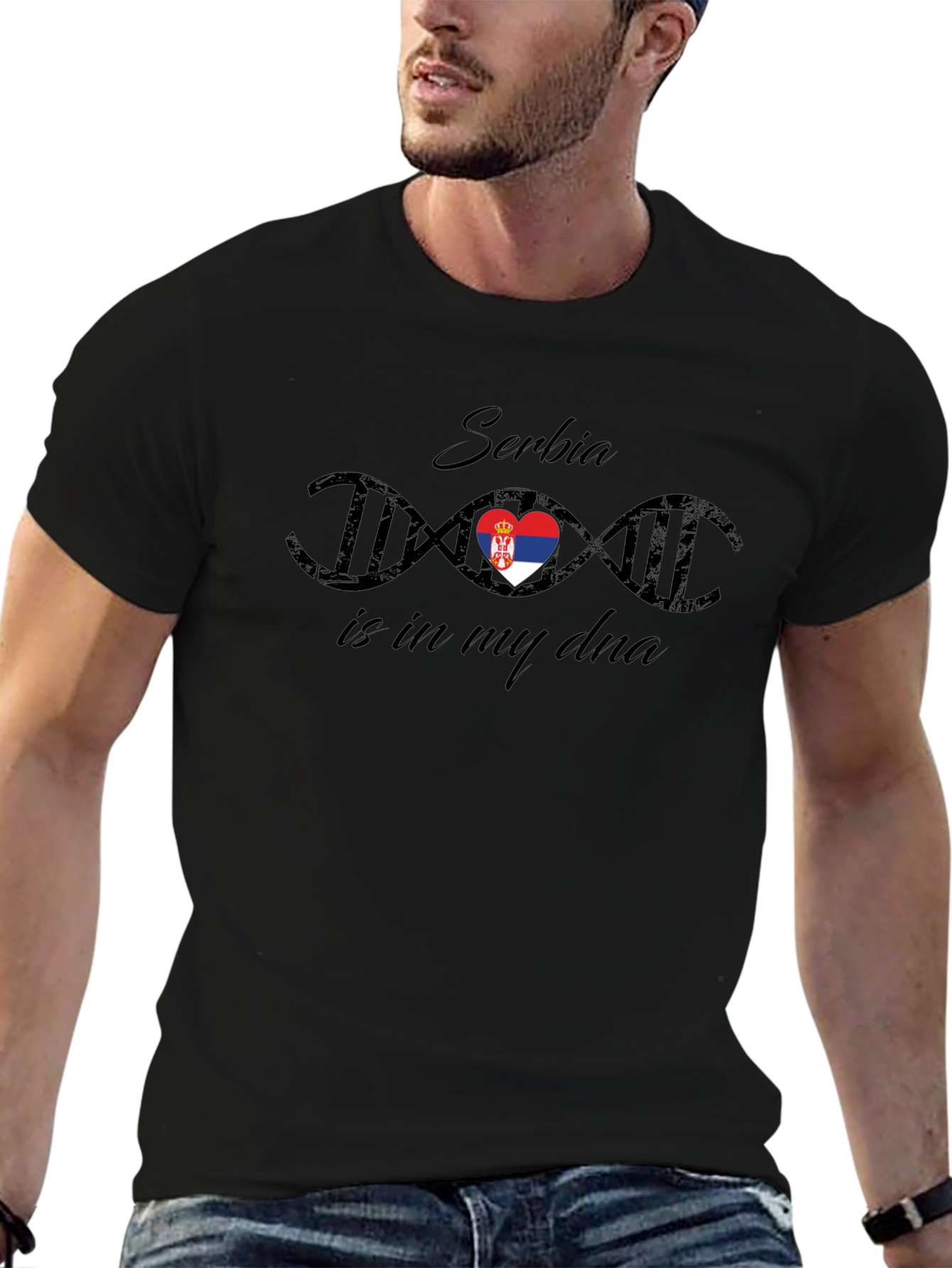 Serbia DNA T-Shirt - Patriotic Serbian Pride Tee
