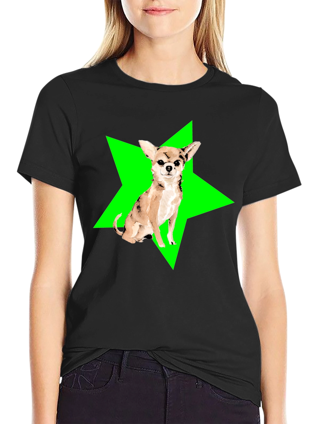 Chihuahua Star Graphic Tee - Cool Dog Lover Shirt