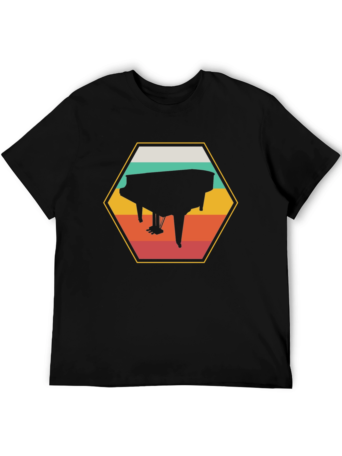 Retro Piano T-Shirt - Musical Instrument Graphic Tee
