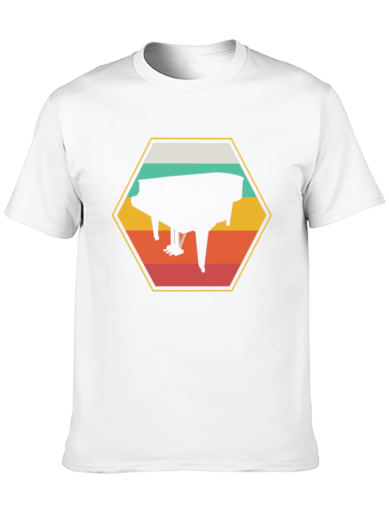 Retro Piano T-Shirt - Musical Instrument Graphic Tee