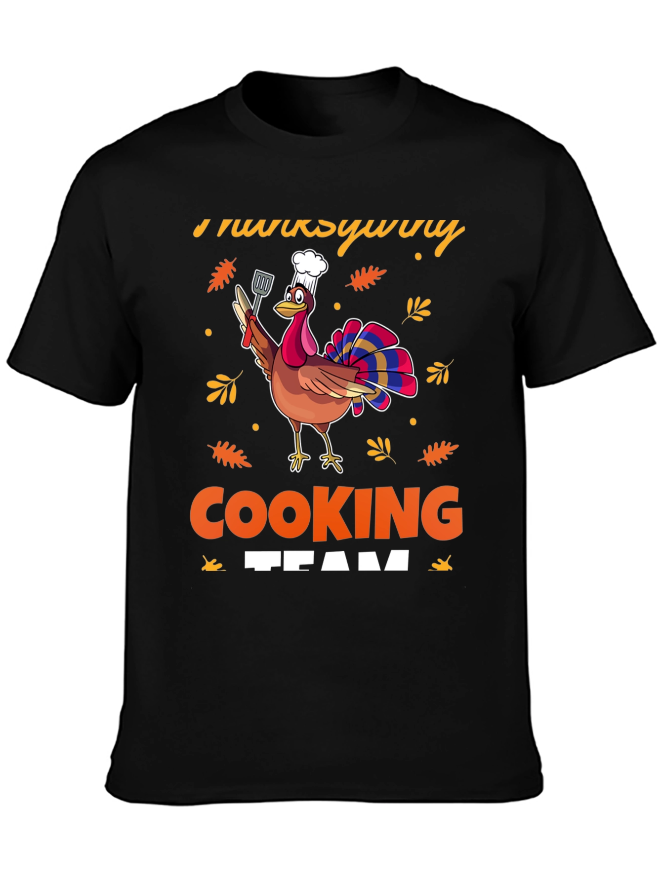 Thanksgiving Cooking Team Turkey Graphic T-Shirt