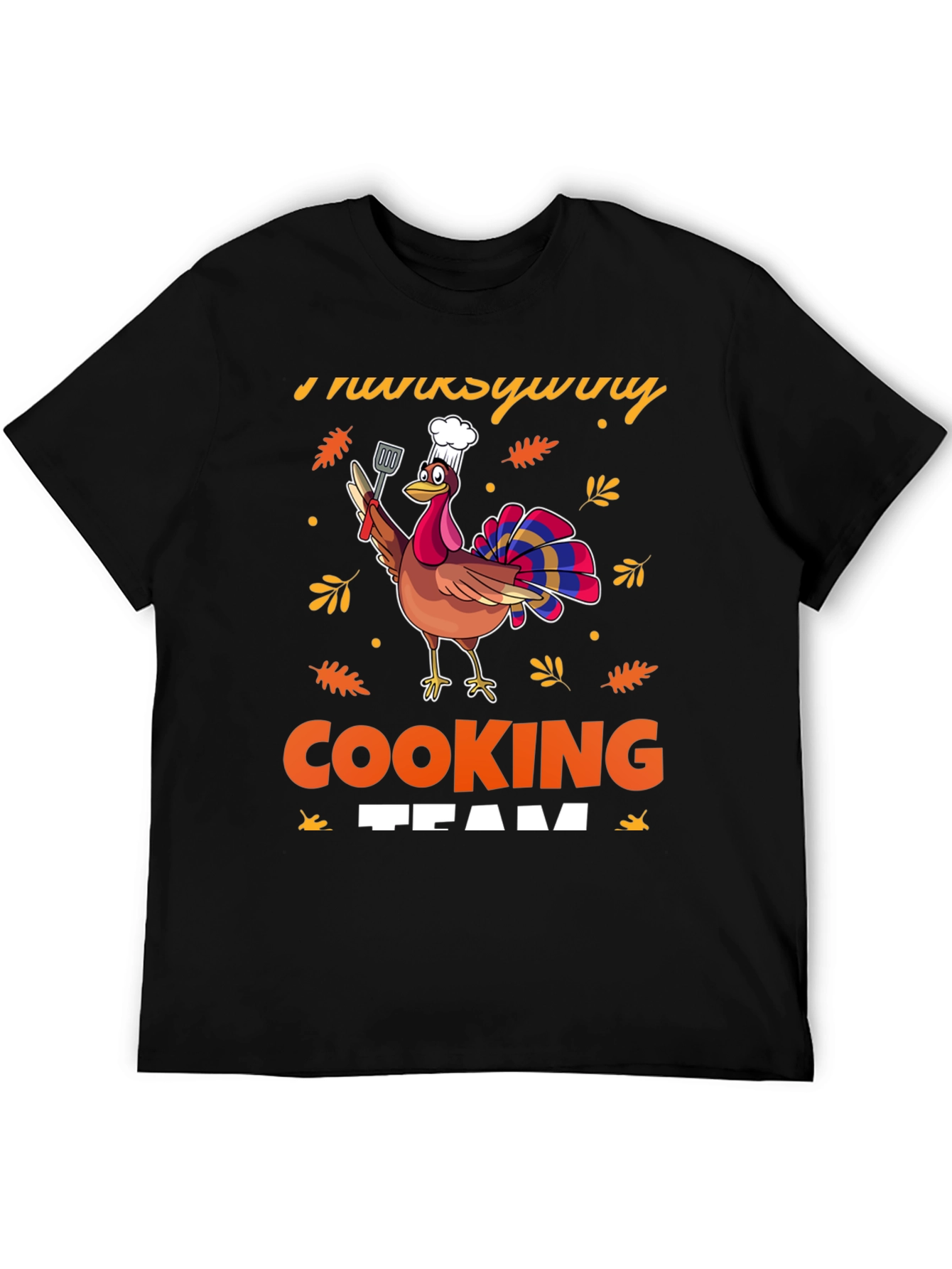 Thanksgiving Cooking Team Turkey Graphic T-Shirt