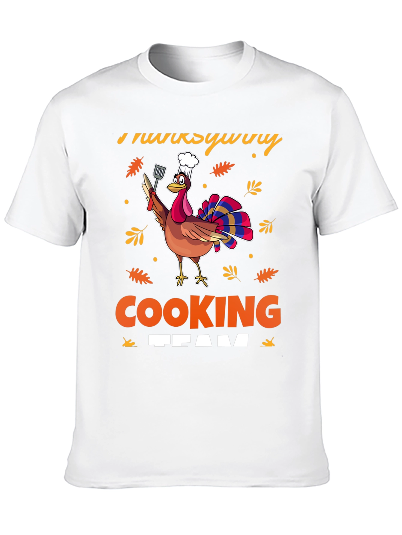 Thanksgiving Cooking Team Turkey Graphic T-Shirt
