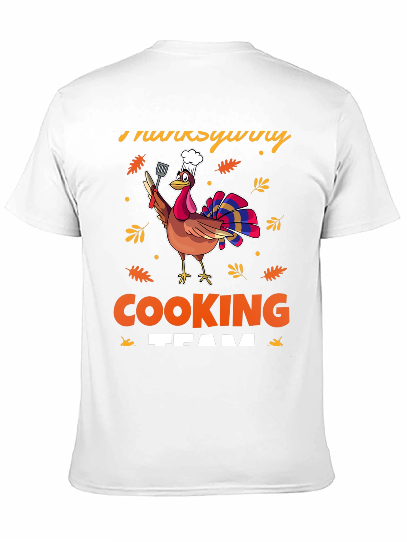 Thanksgiving Cooking Team Turkey Graphic T-Shirt