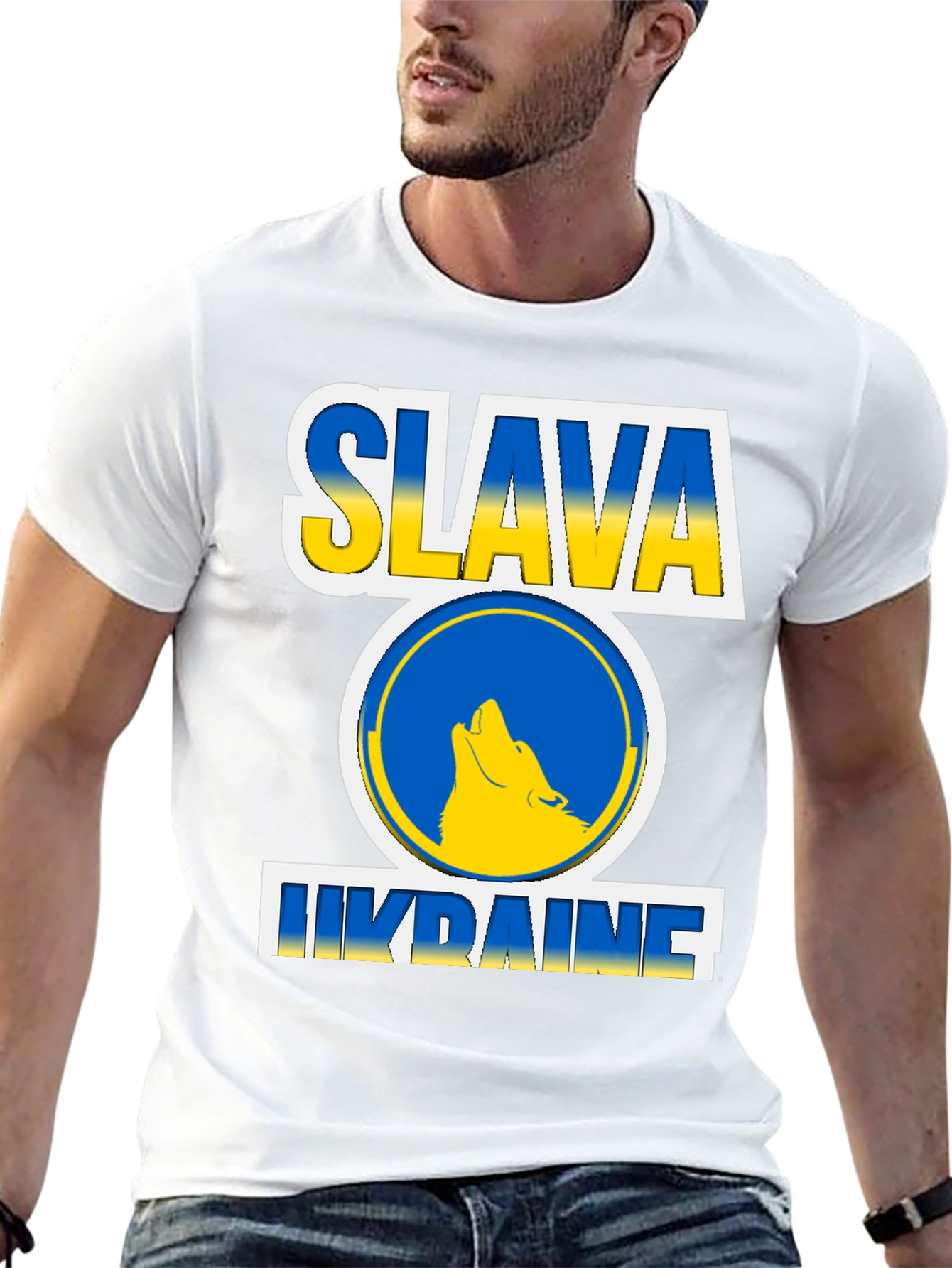 Slava Ukraine T-Shirt - Ukraine Wolf