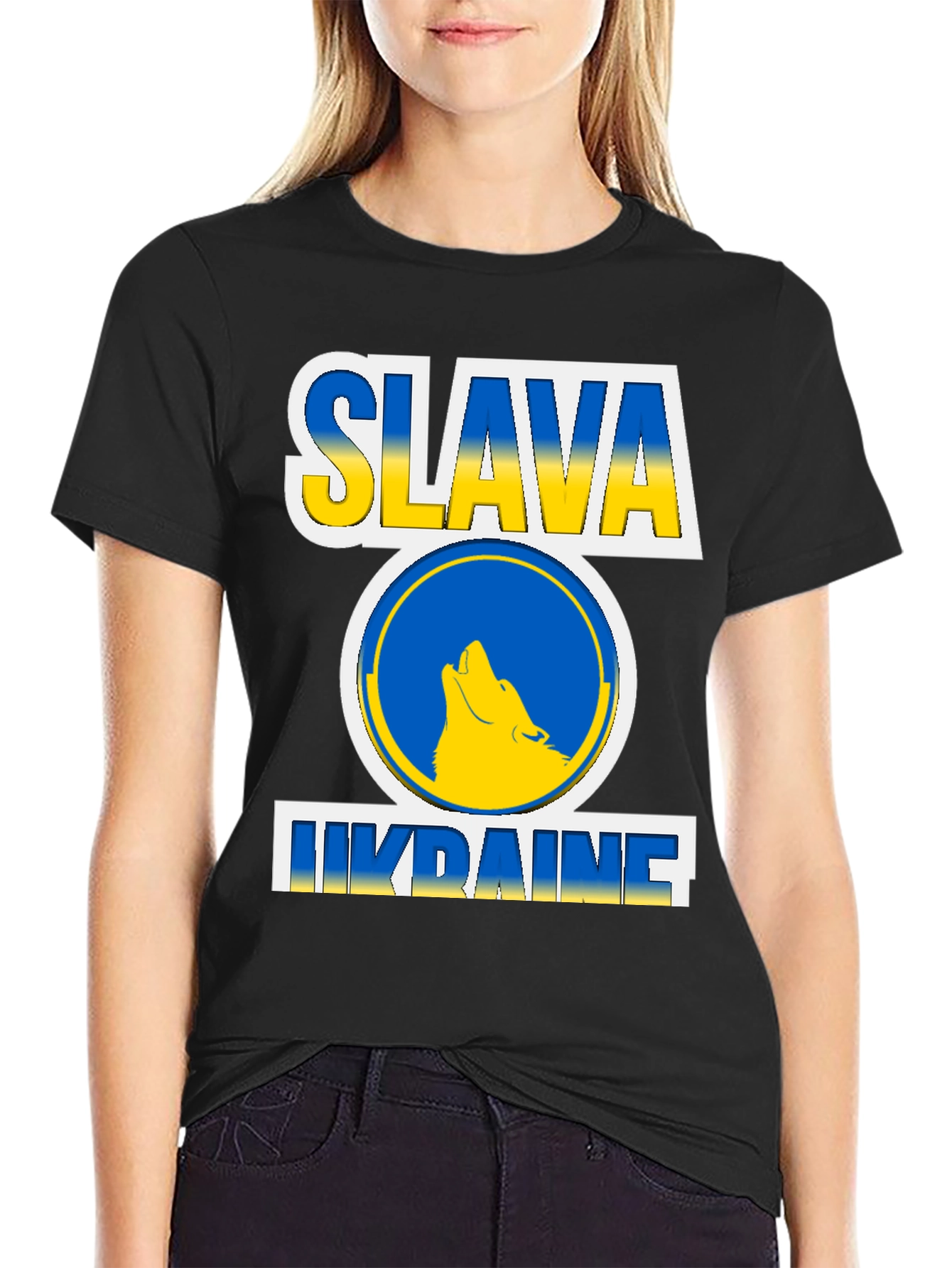 Slava Ukraine T-Shirt - Ukraine Wolf
