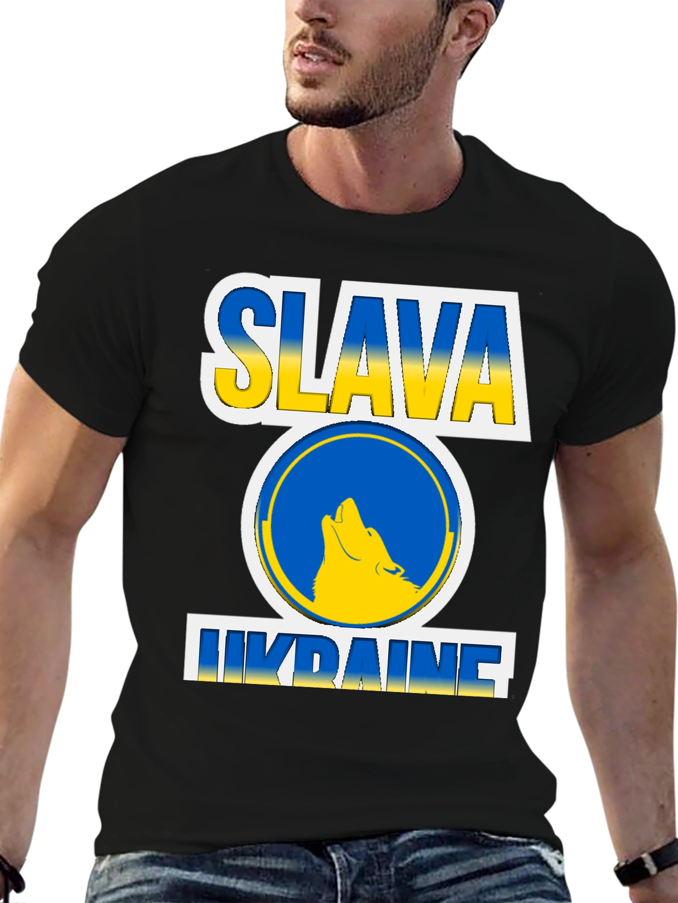 Slava Ukraine T-Shirt - Ukraine Wolf