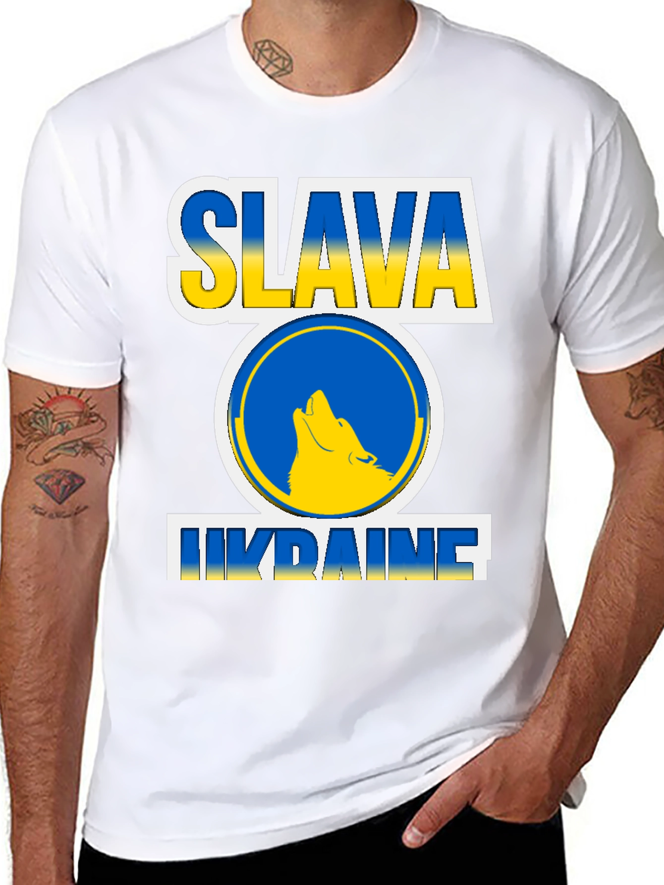 Slava Ukraine T-Shirt - Ukraine Wolf
