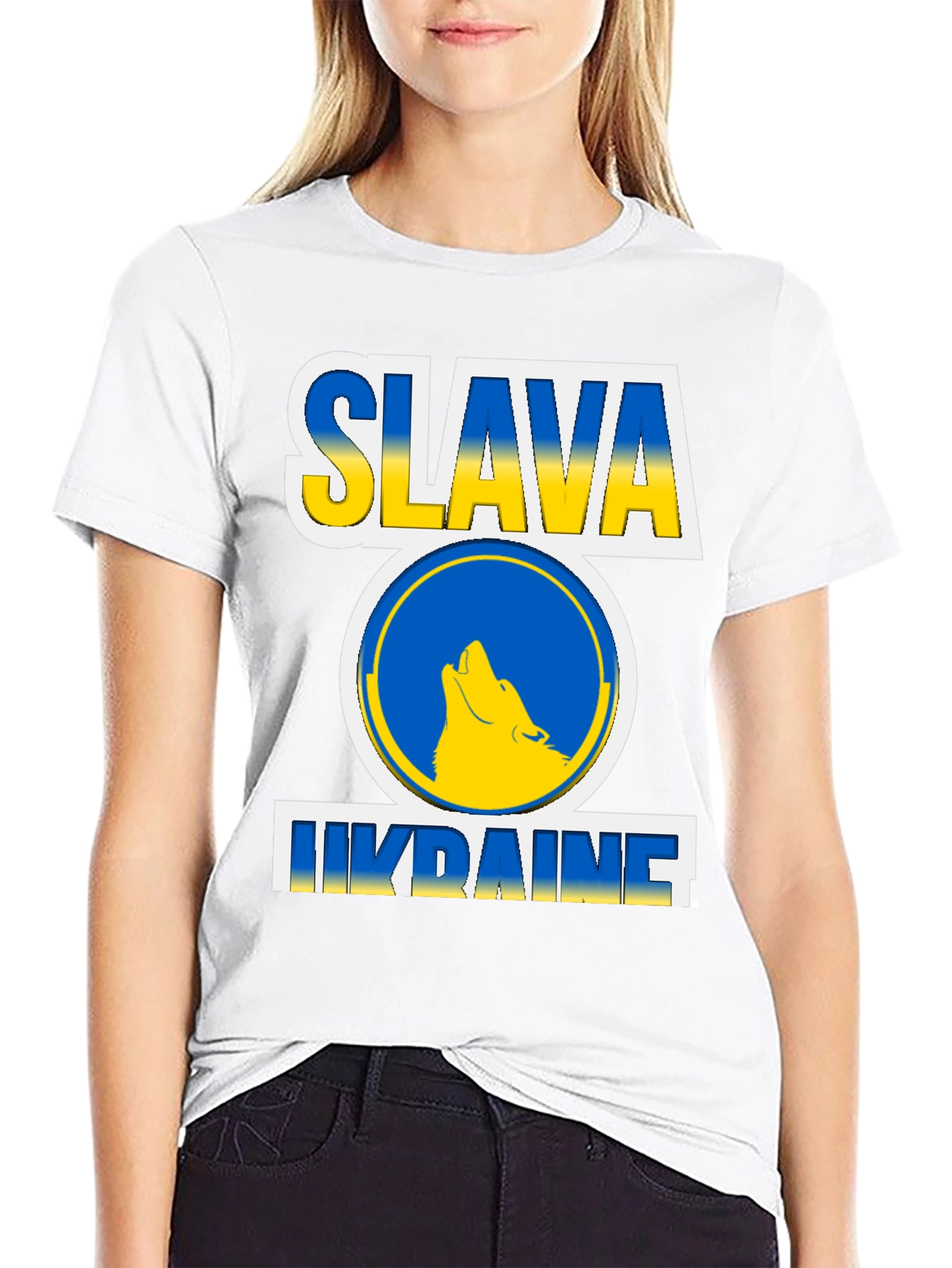 Slava Ukraine T-Shirt - Ukraine Wolf