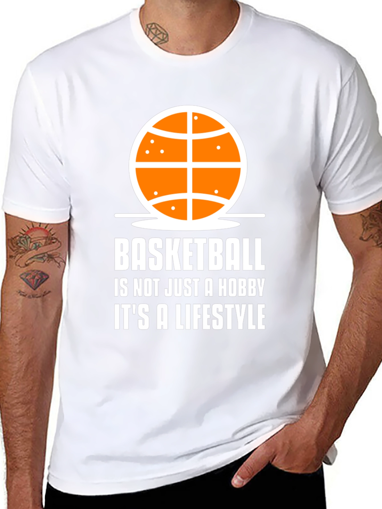 Basketball Lifestyle Tee - Black Graphic T-Shirt