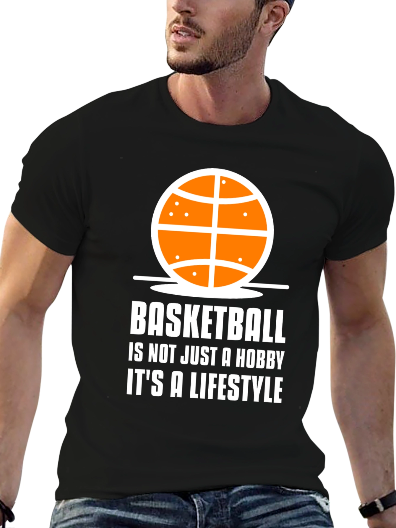 Basketball Lifestyle Tee - Black Graphic T-Shirt