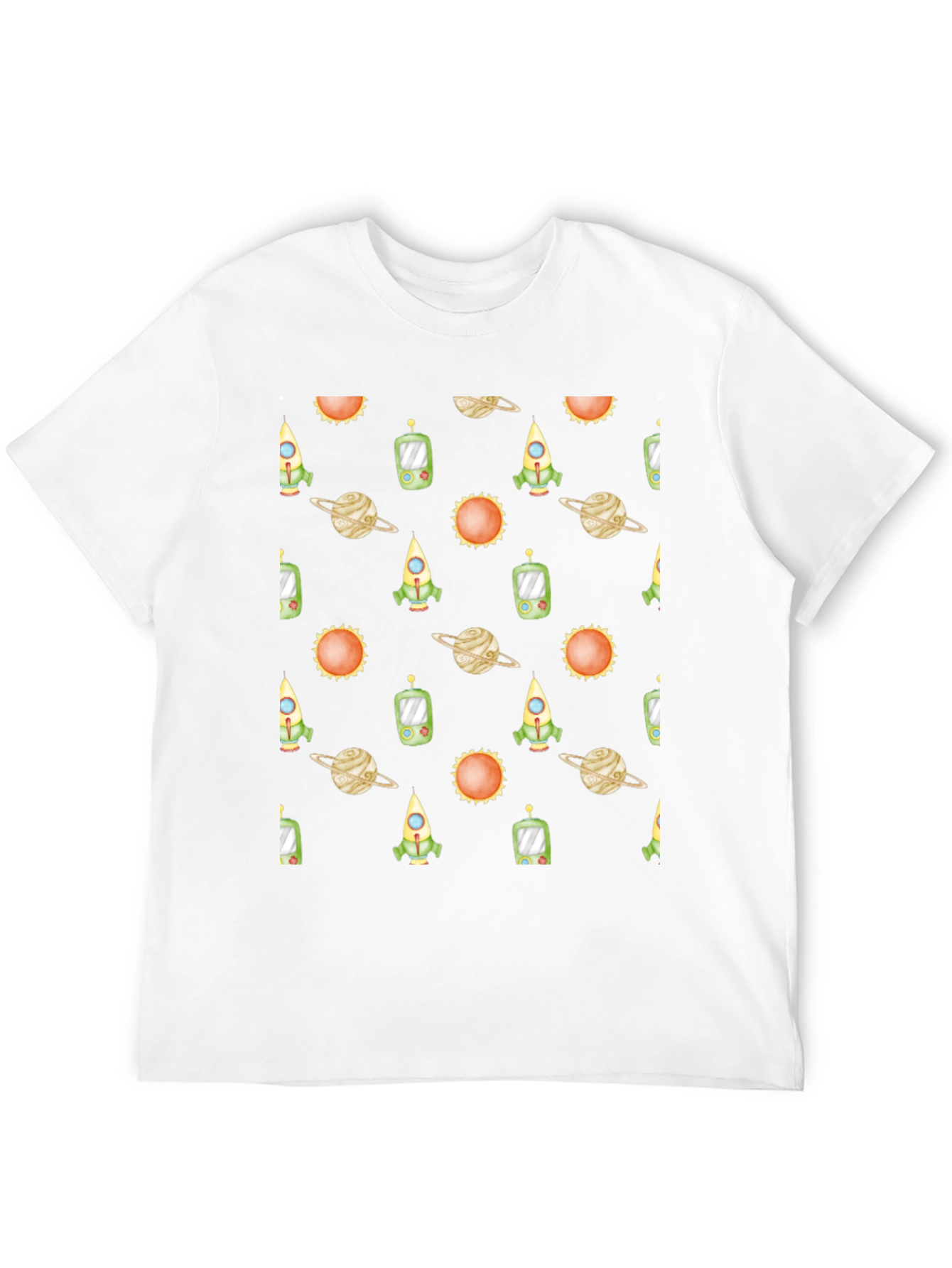 Space Pattern Black T-Shirt