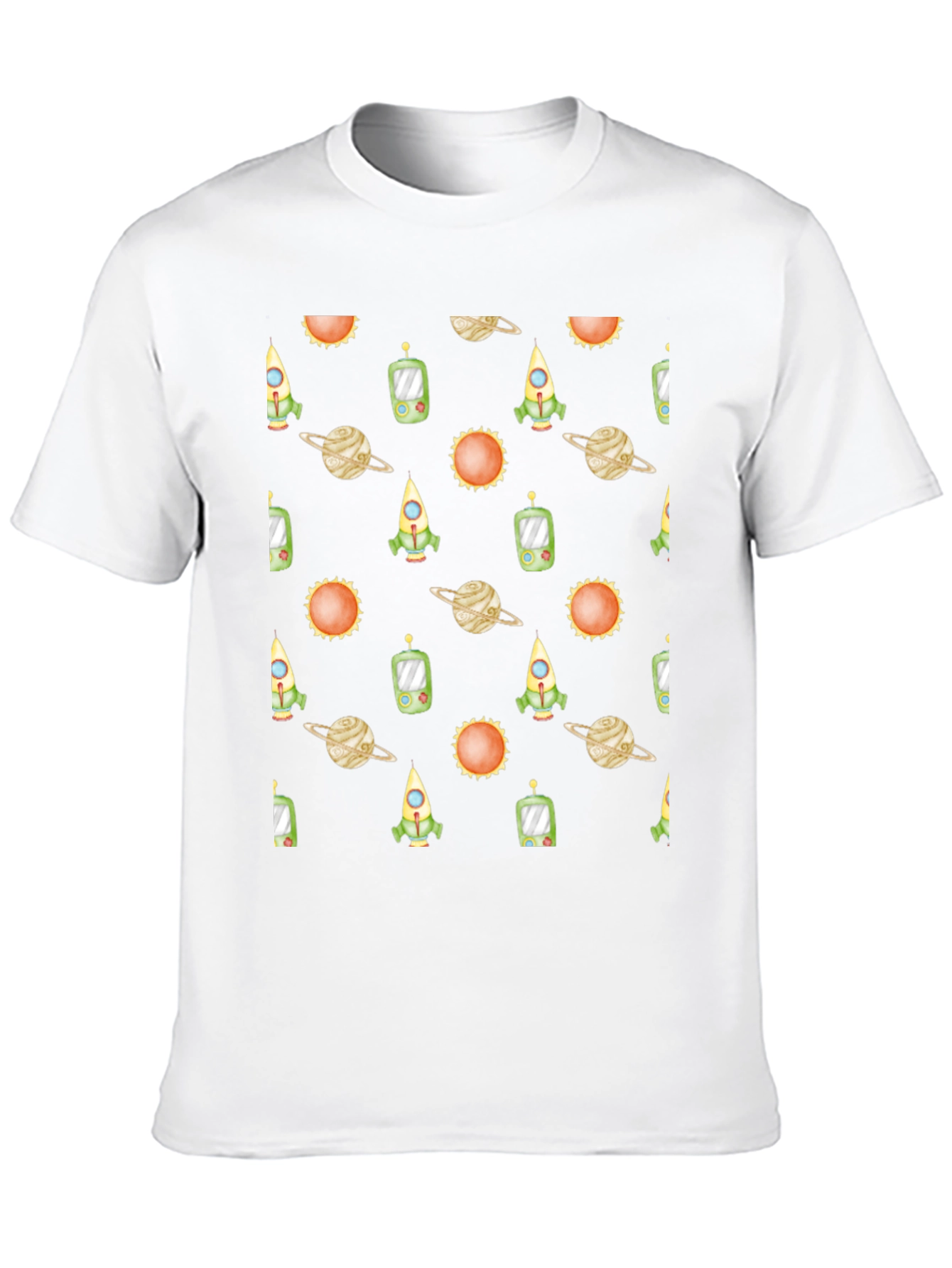 Space Pattern Black T-Shirt
