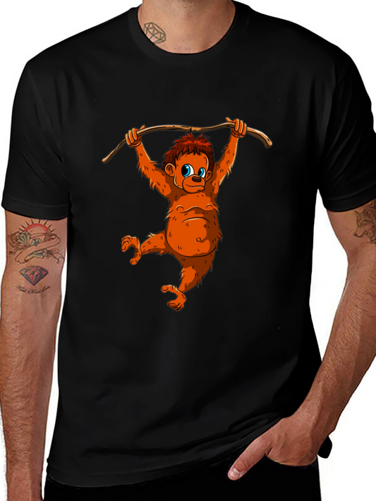 Cartoon Orangutan Hanging T-Shirt