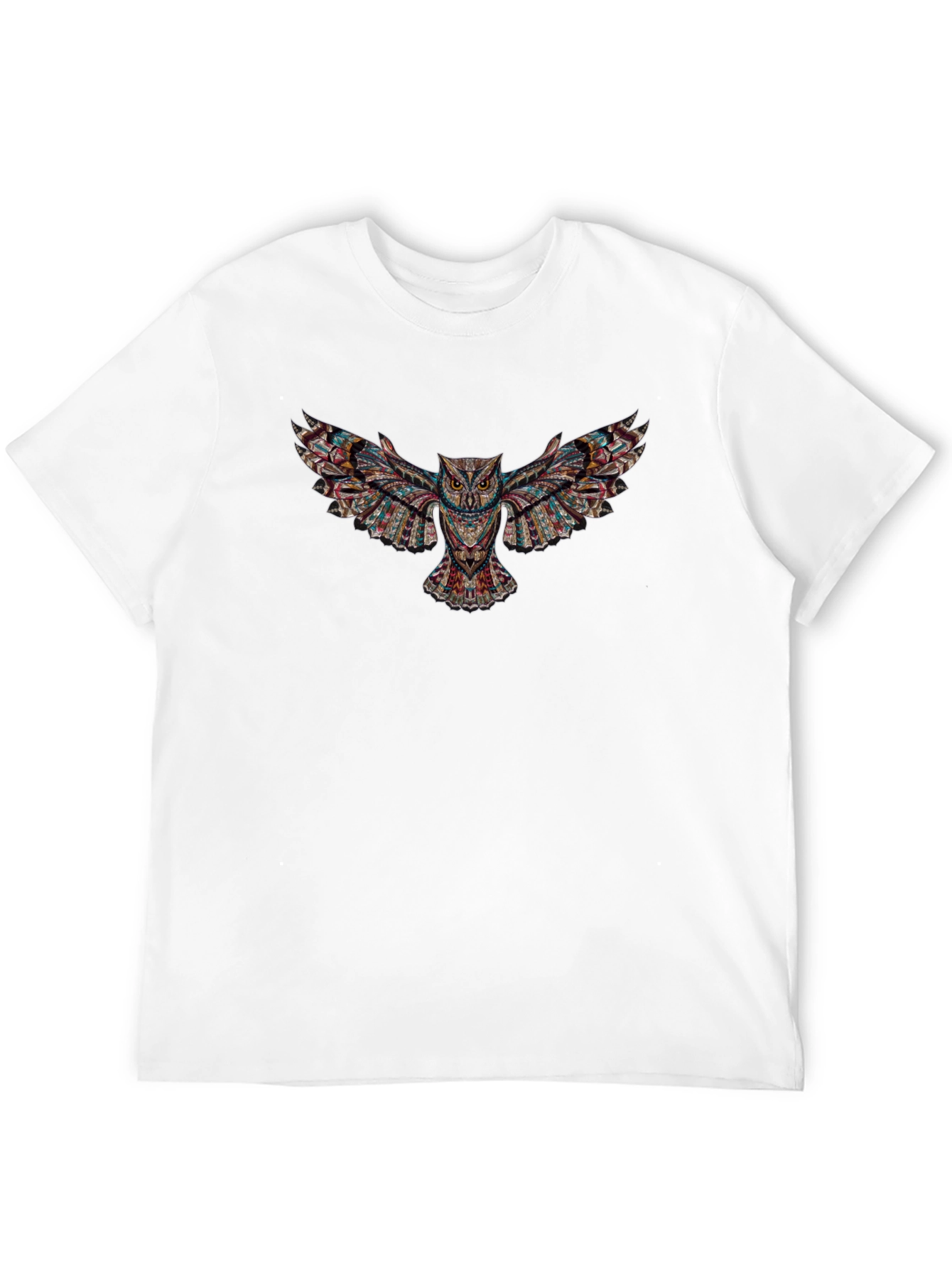 Aztec Owl Graphic Black T-Shirt