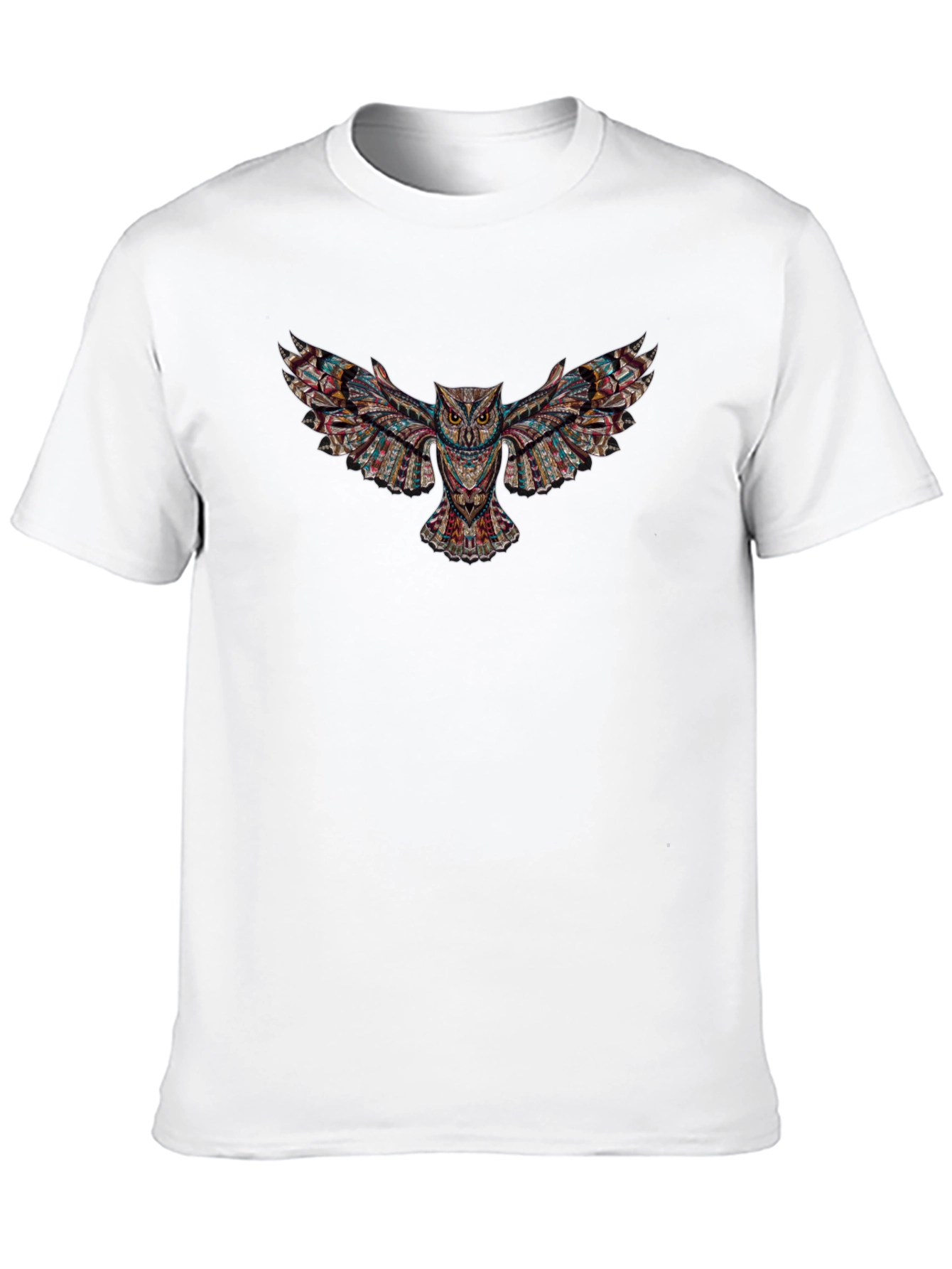 Aztec Owl Graphic Black T-Shirt