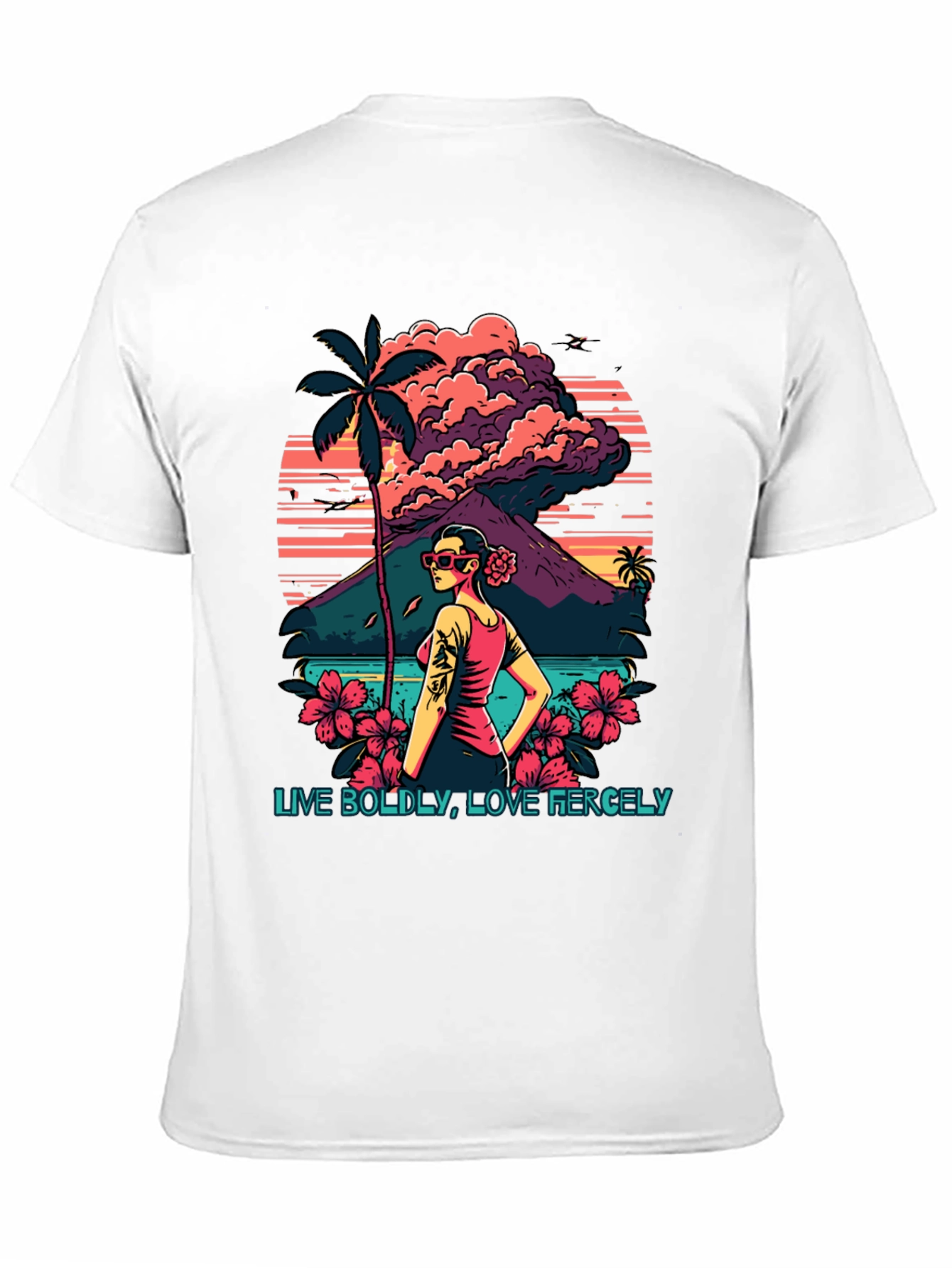 Tropical Graphic Print Tee - Live Boldly