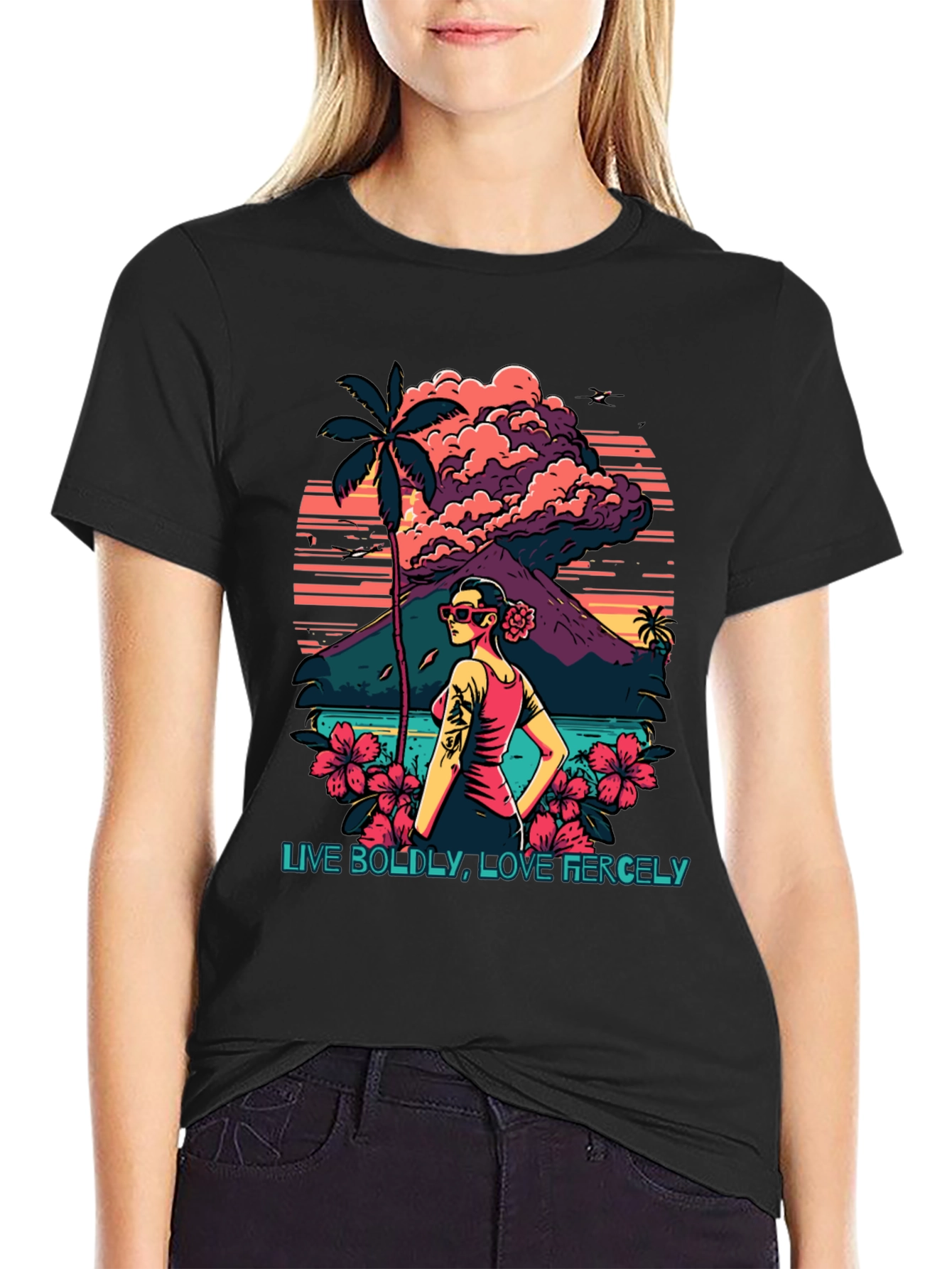Tropical Graphic Print Tee - Live Boldly
