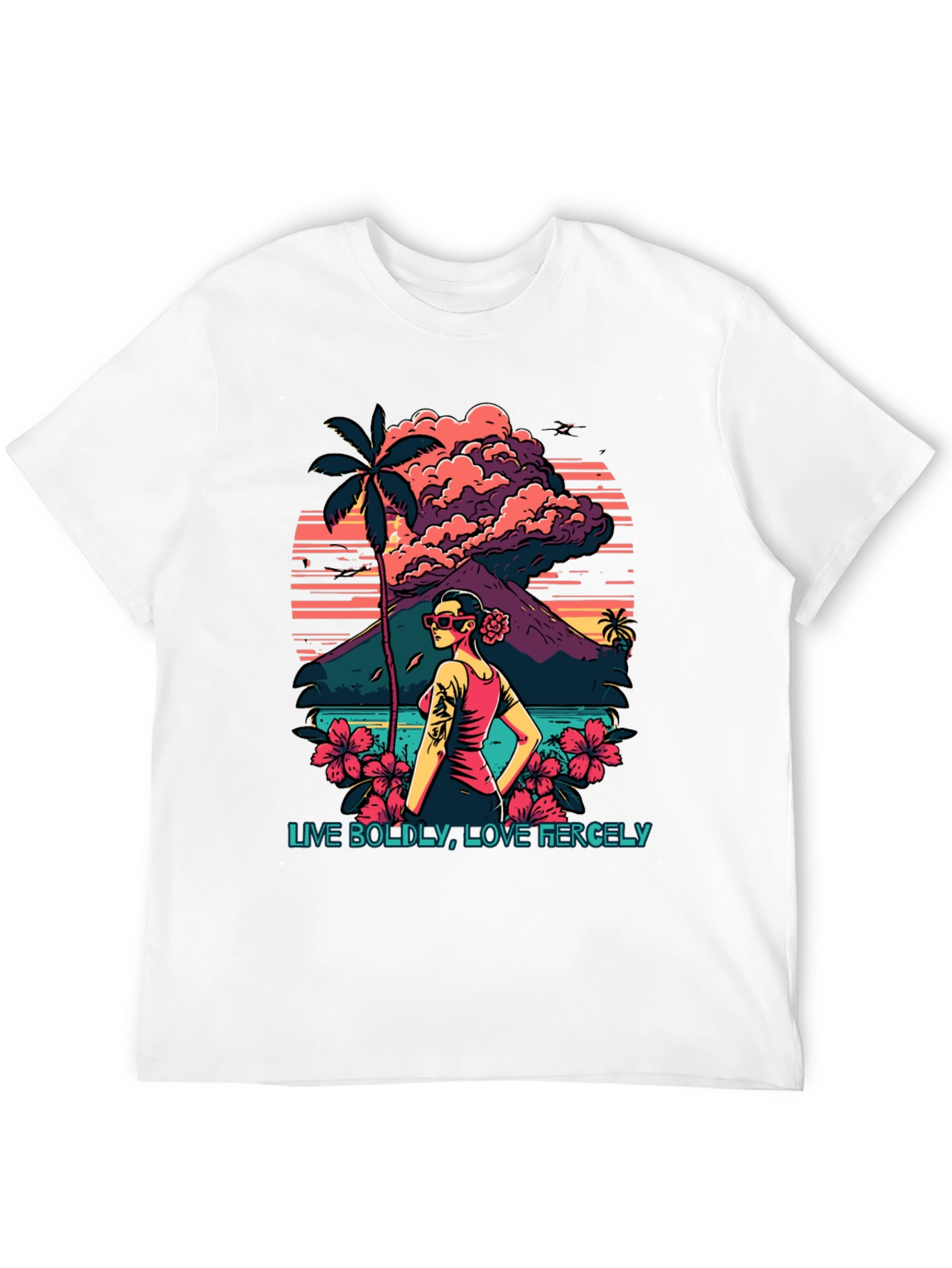 Tropical Graphic Print Tee - Live Boldly