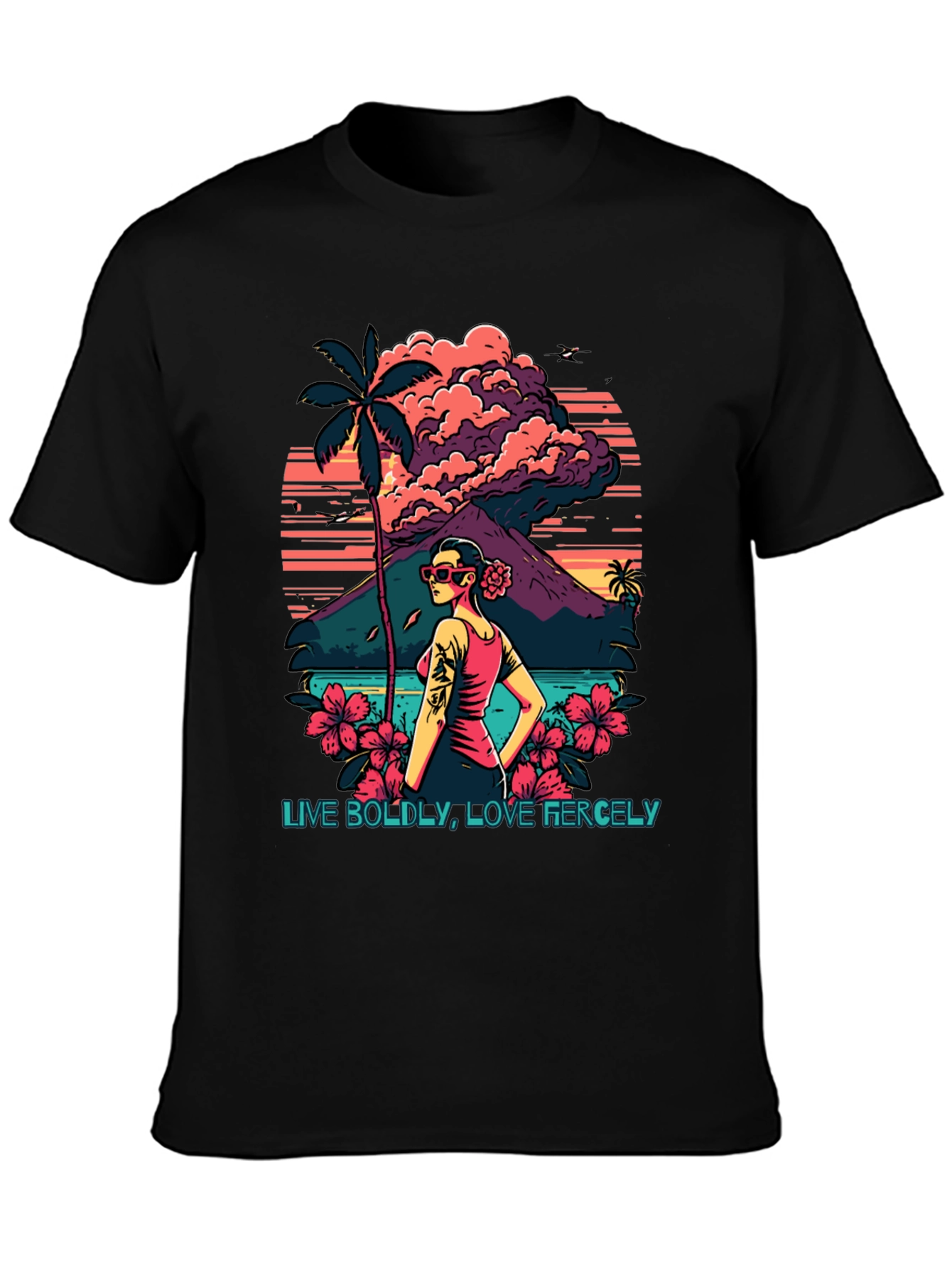 Tropical Graphic Print Tee - Live Boldly