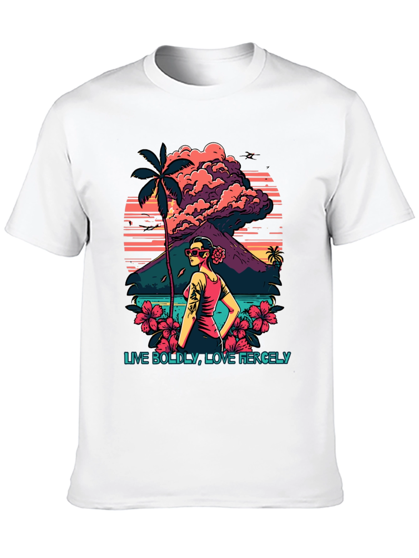 Tropical Graphic Print Tee - Live Boldly