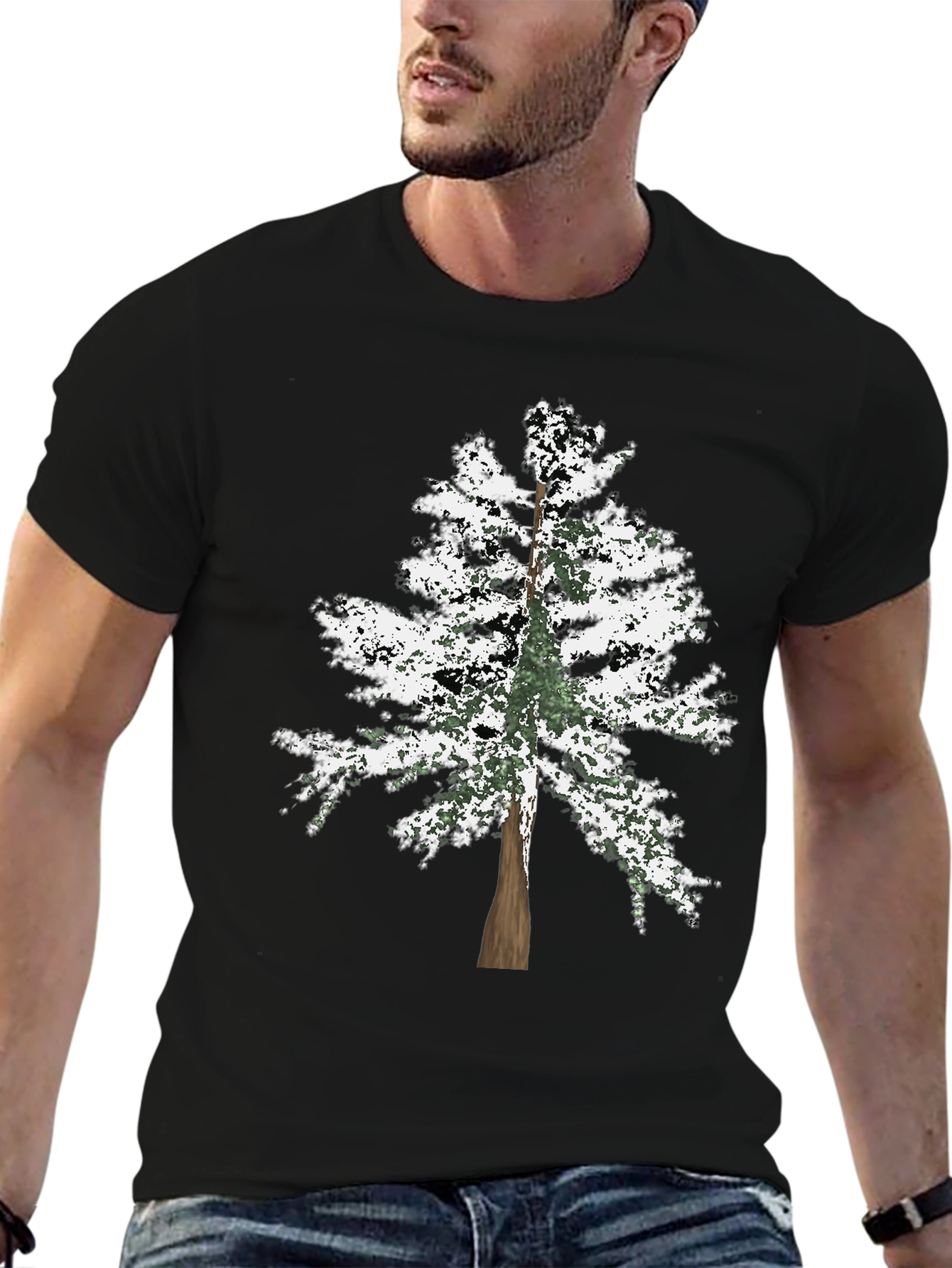 Tree Graphic Black T-Shirt - Nature Lover Tee