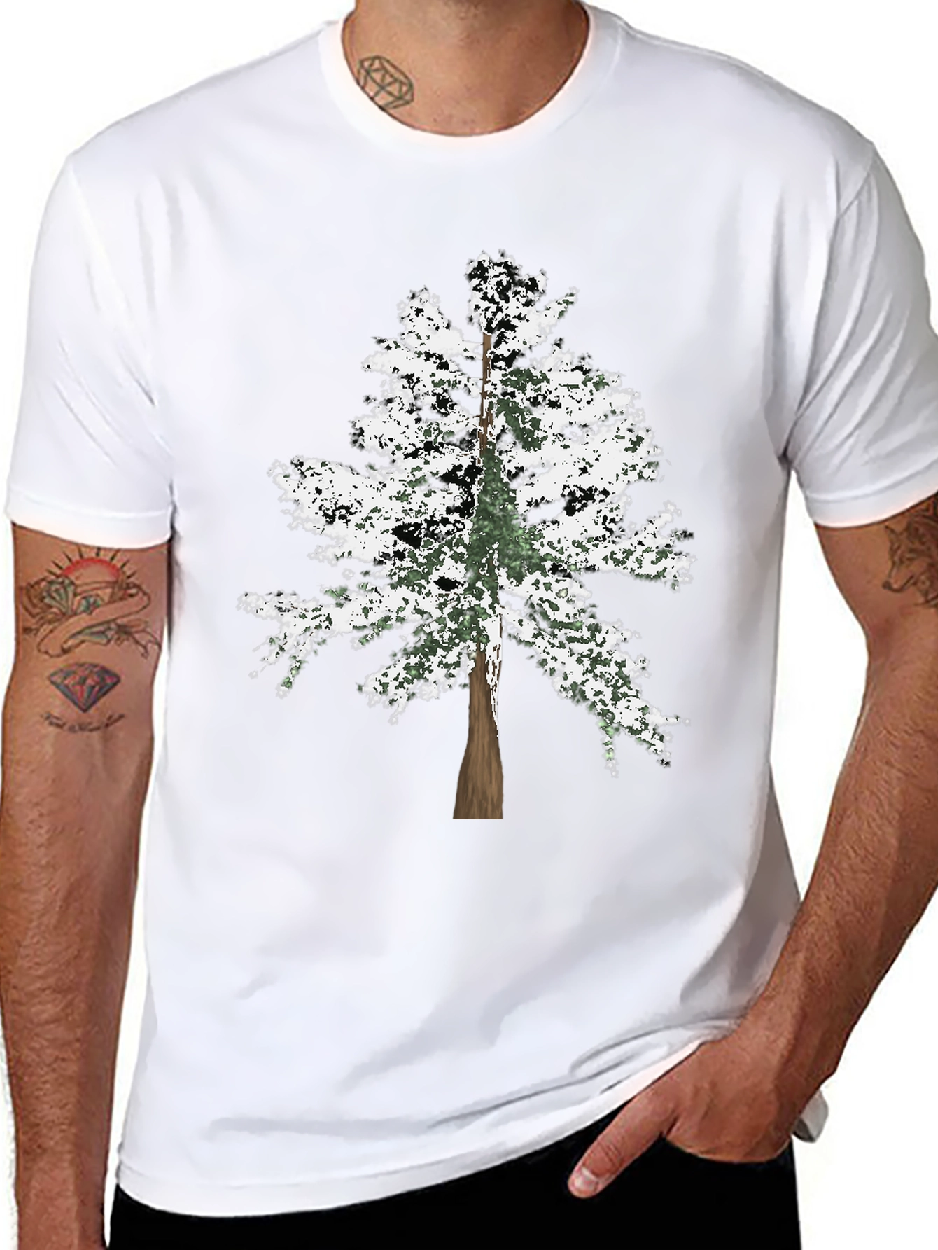 Tree Graphic Black T-Shirt - Nature Lover Tee