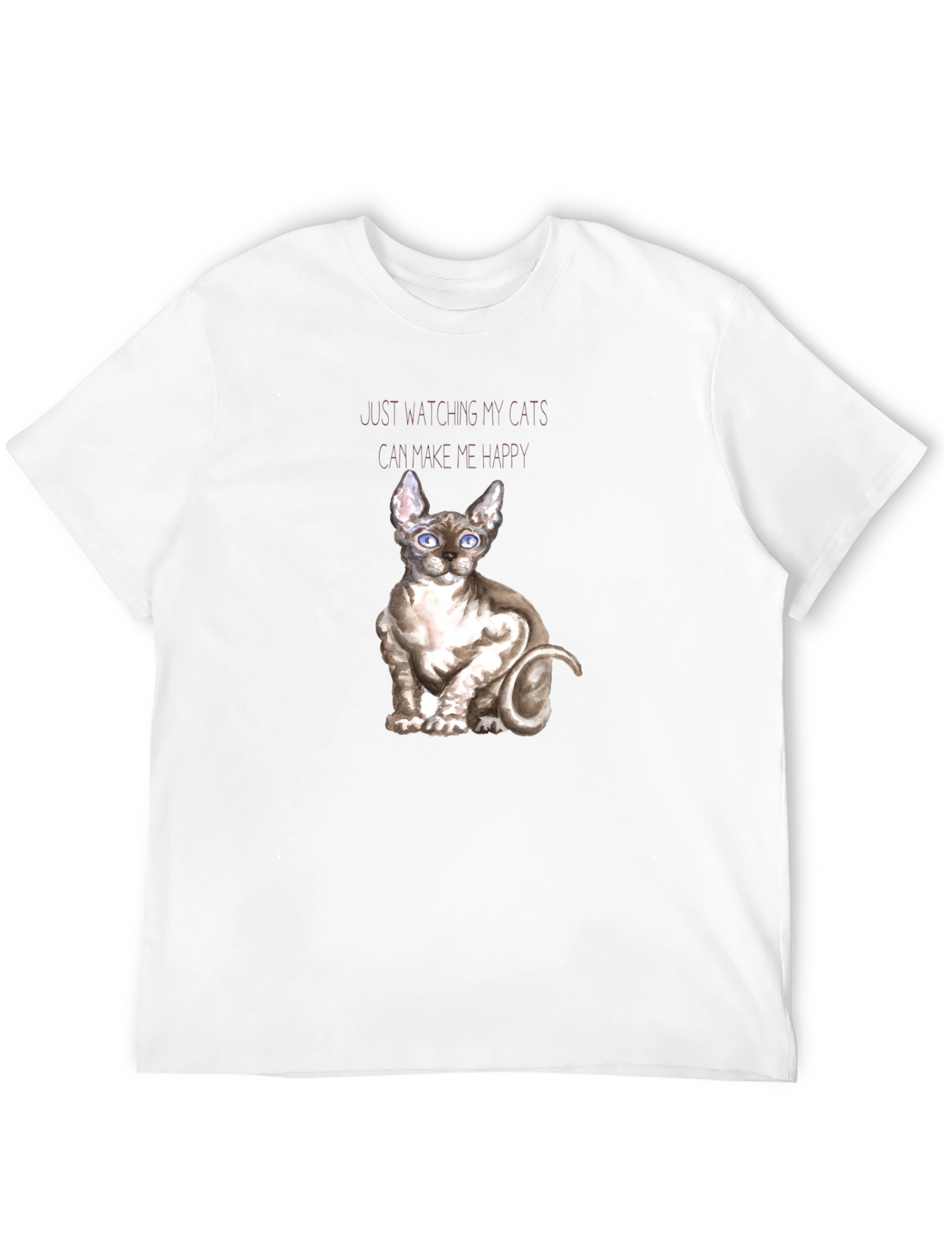 Sphynx Cat T-Shirt - Watching Cats Makes Me Happy