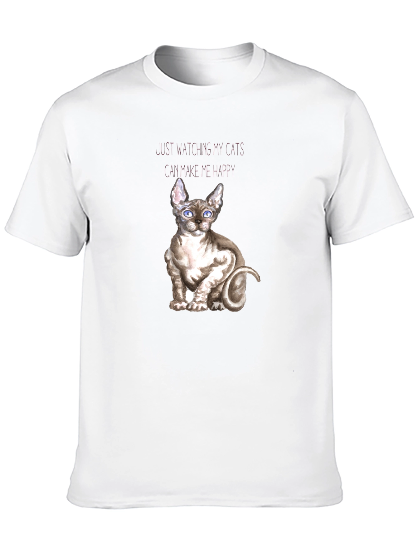 Sphynx Cat T-Shirt - Watching Cats Makes Me Happy