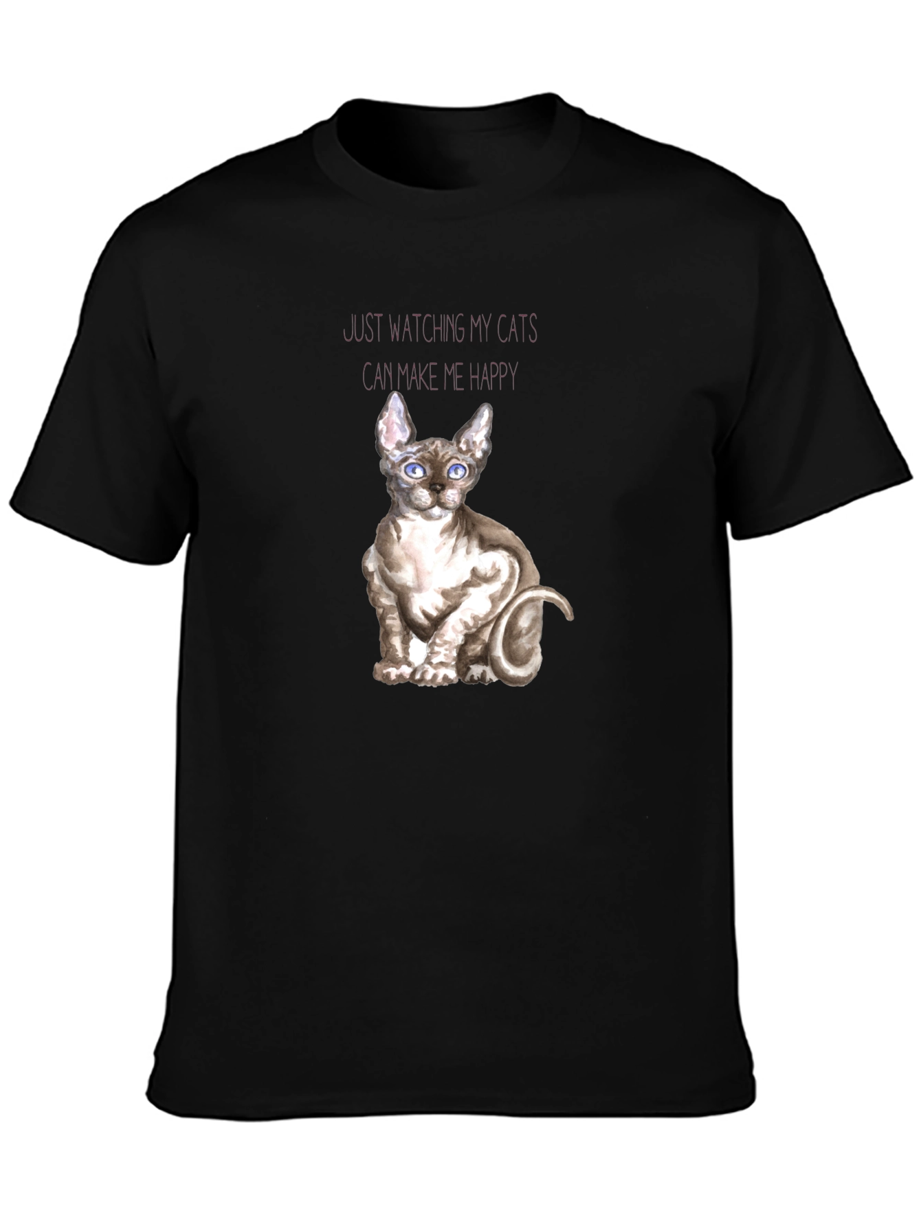 Sphynx Cat T-Shirt - Watching Cats Makes Me Happy
