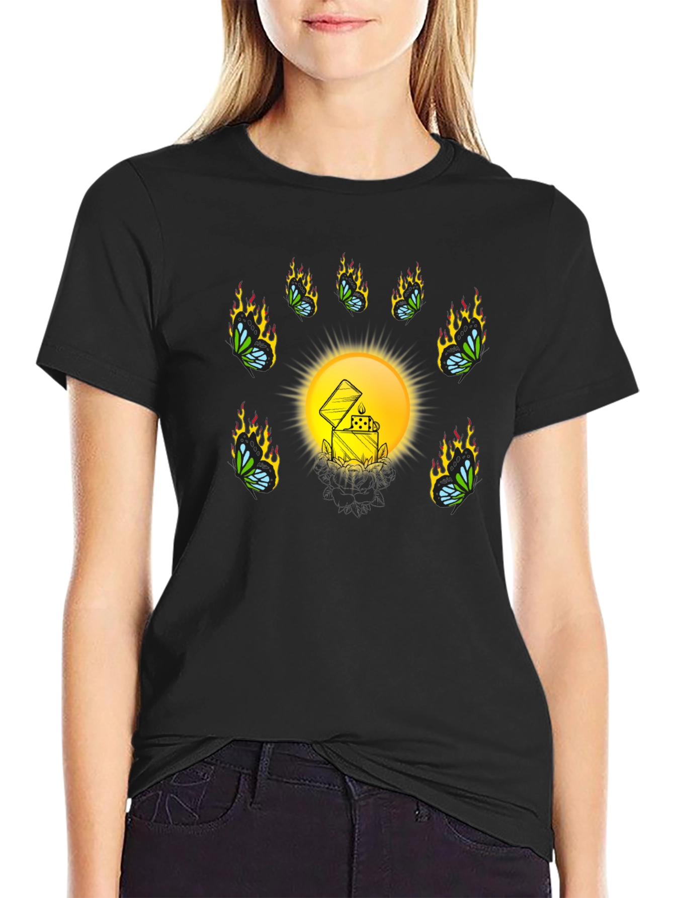 Unique Graphic T-Shirt with Lighter Design