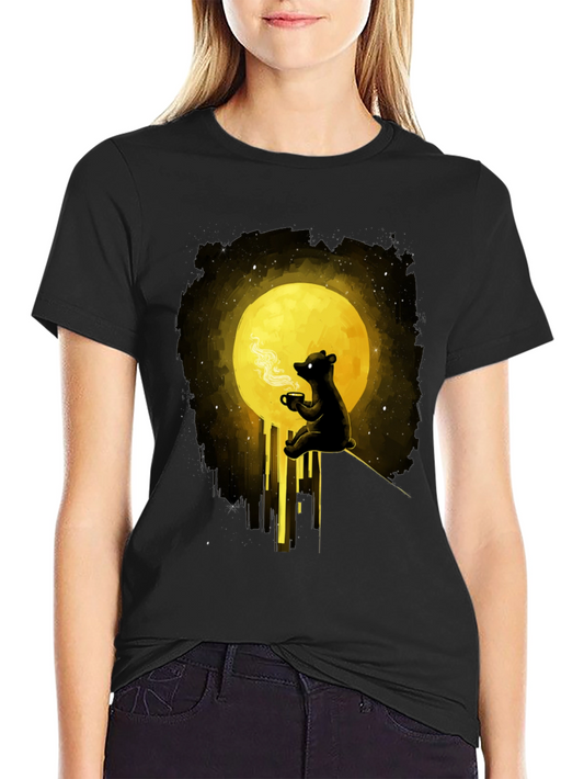 Bear Moon Coffee T-Shirt - Graphic Tee