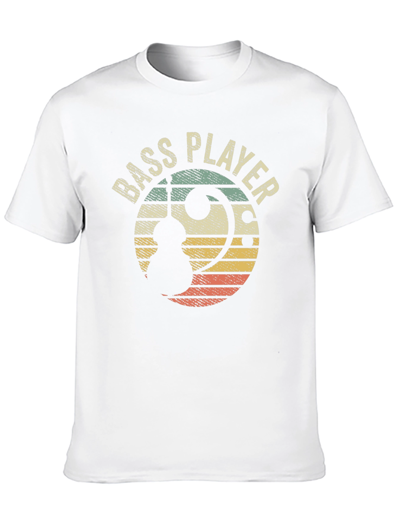 Bass Player Retro Sunset Graphic Tee - Musician T-Shirt