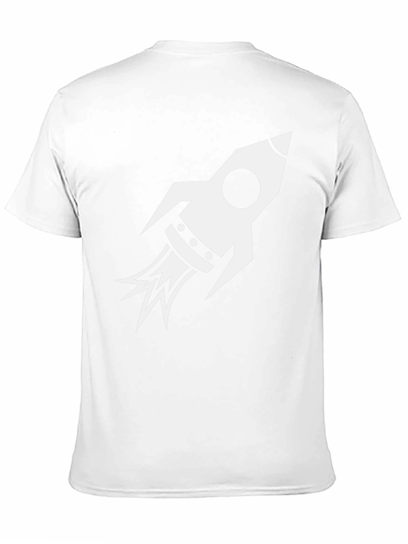 Rocket Graphic Black Tee - Blast Off in Style!