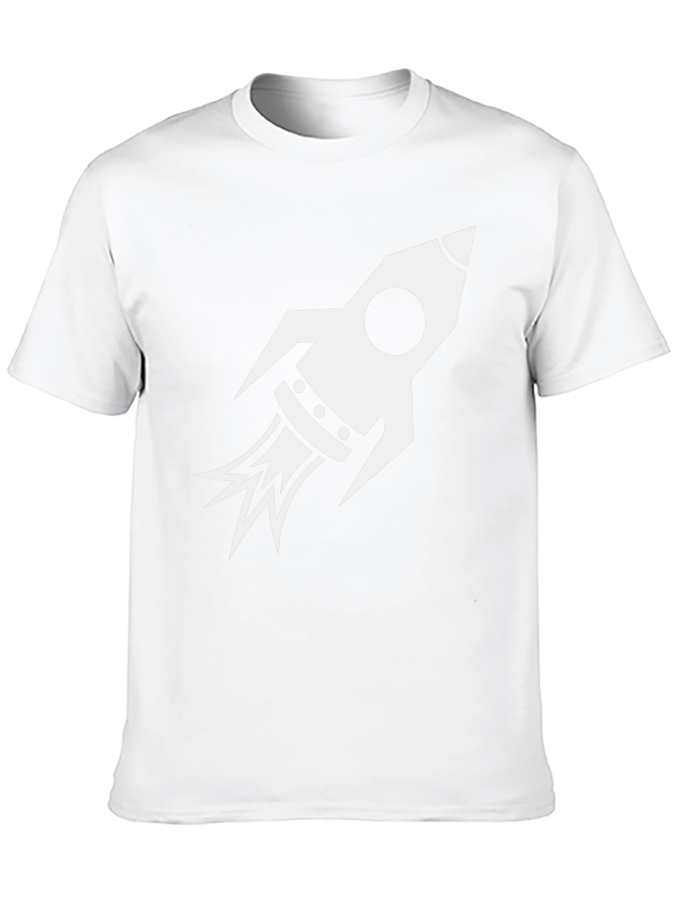 Rocket Graphic Black Tee - Blast Off in Style!