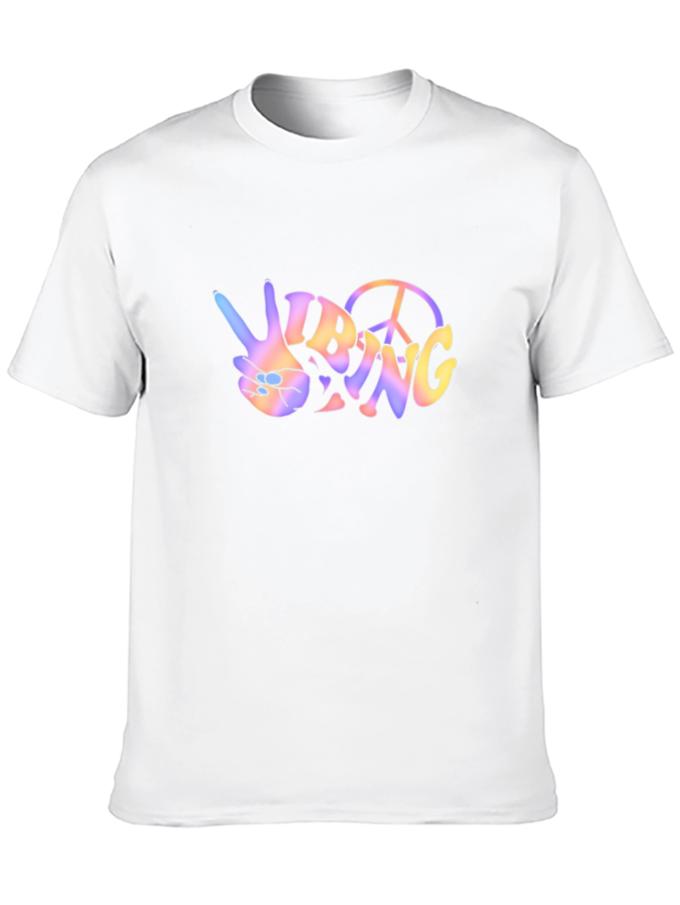 Vibing Peace Sign Black T-Shirt
