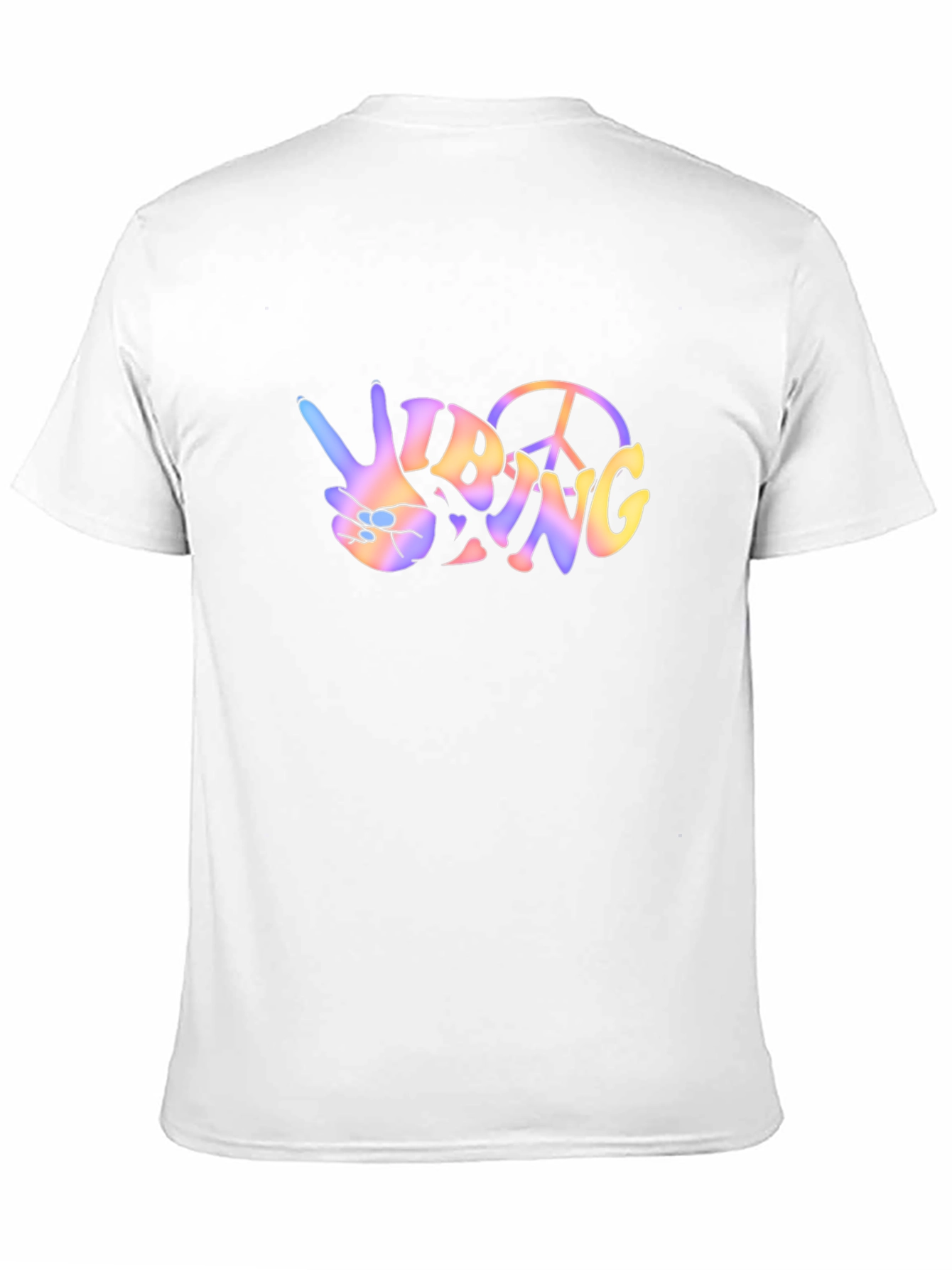 Vibing Peace Sign Black T-Shirt
