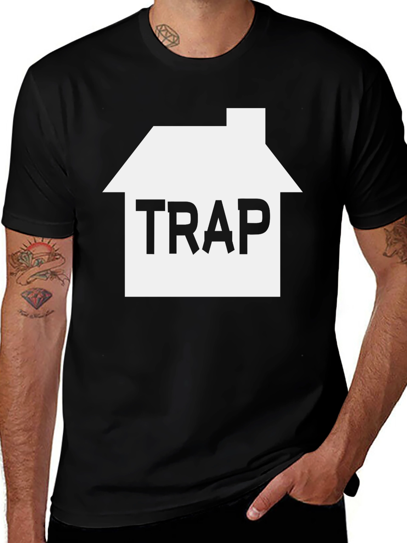 TRAP House Graphic Tee - Mens Black T-Shirt
