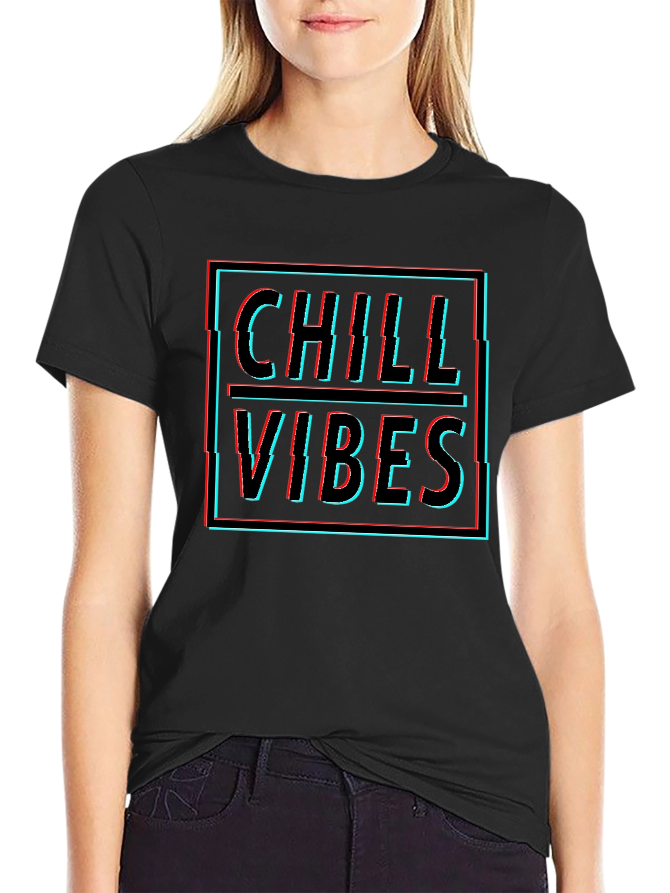 Chill Vibes Graphic Tee - Black