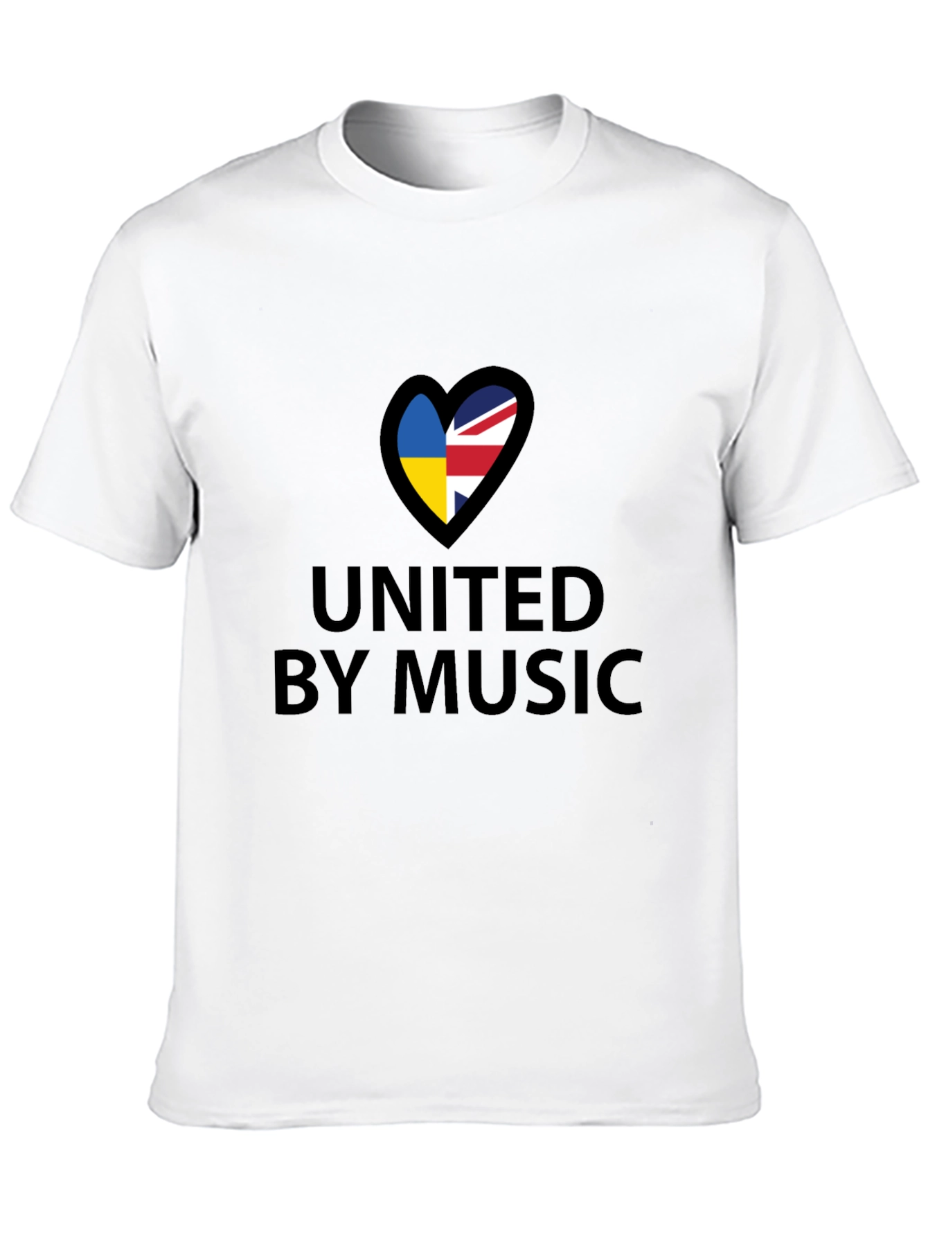 United By Music Ukraine UK Flag Heart T-Shirt