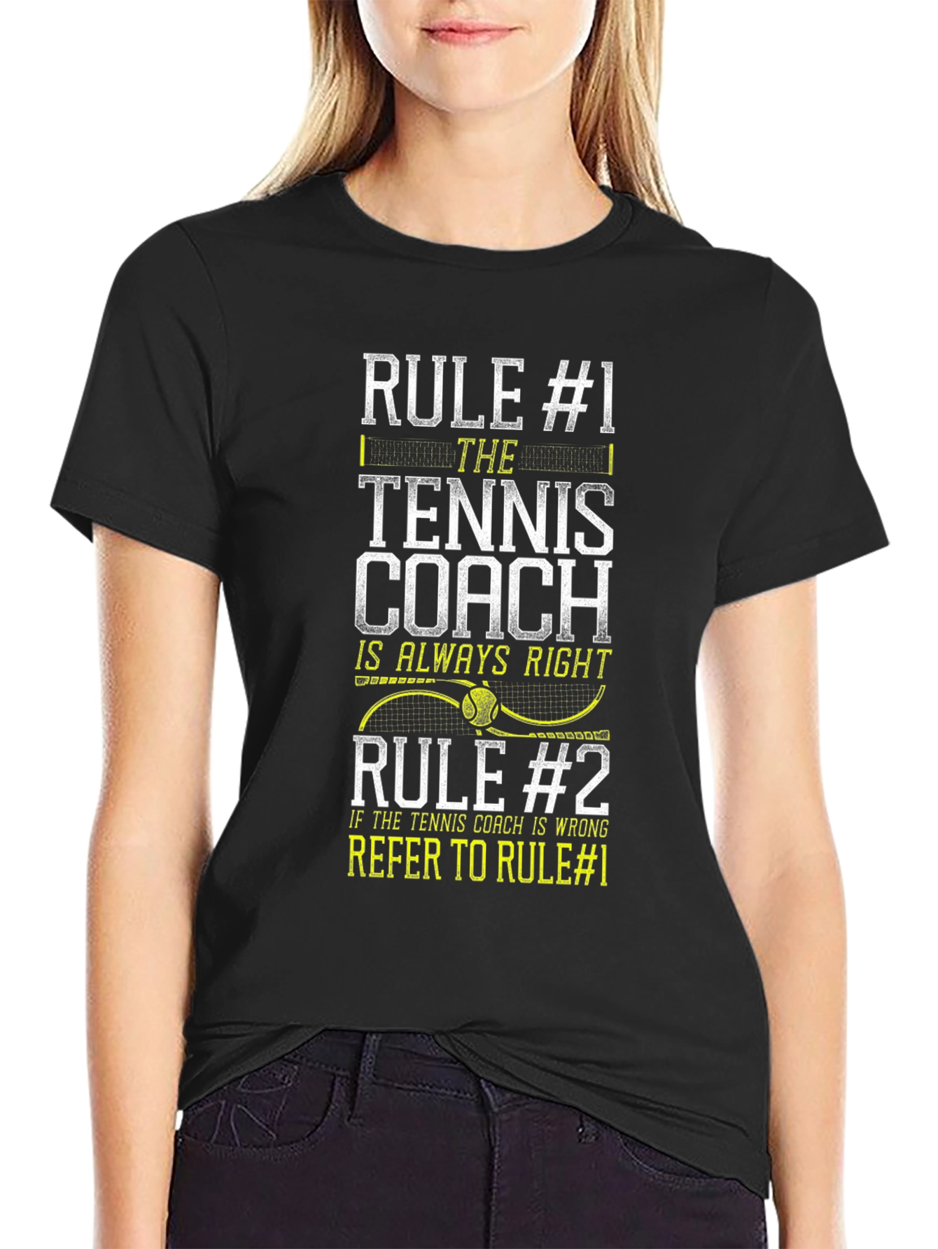 Tennis Coach Rules Graphic T-Shirt