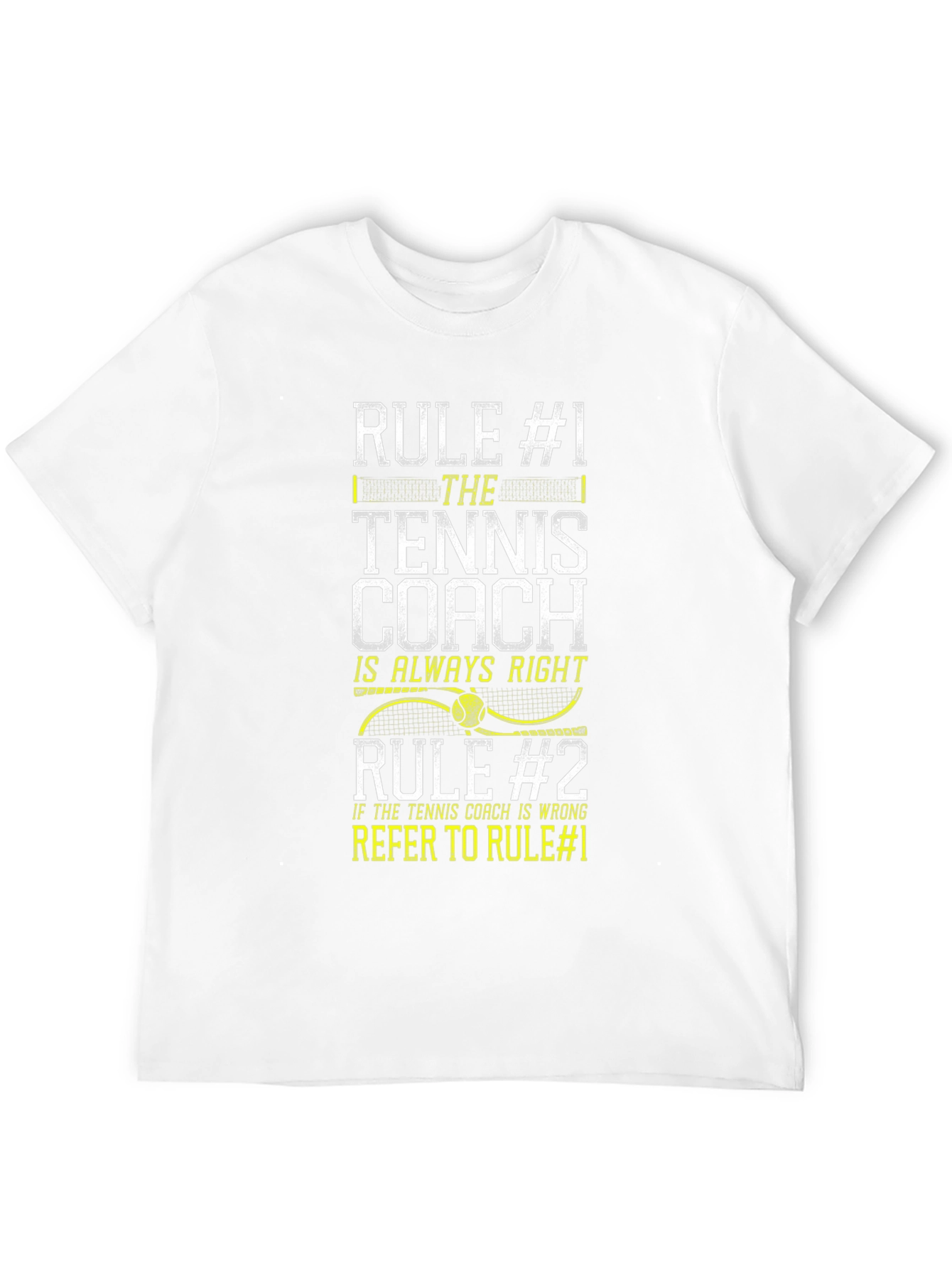 Tennis Coach Rules Graphic T-Shirt