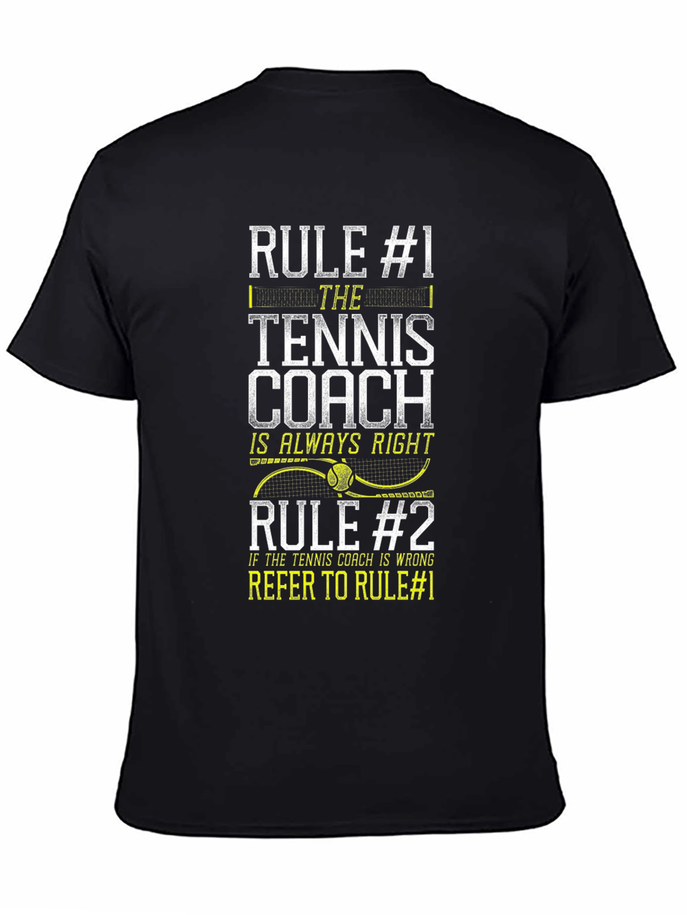 Tennis Coach Rules Graphic T-Shirt
