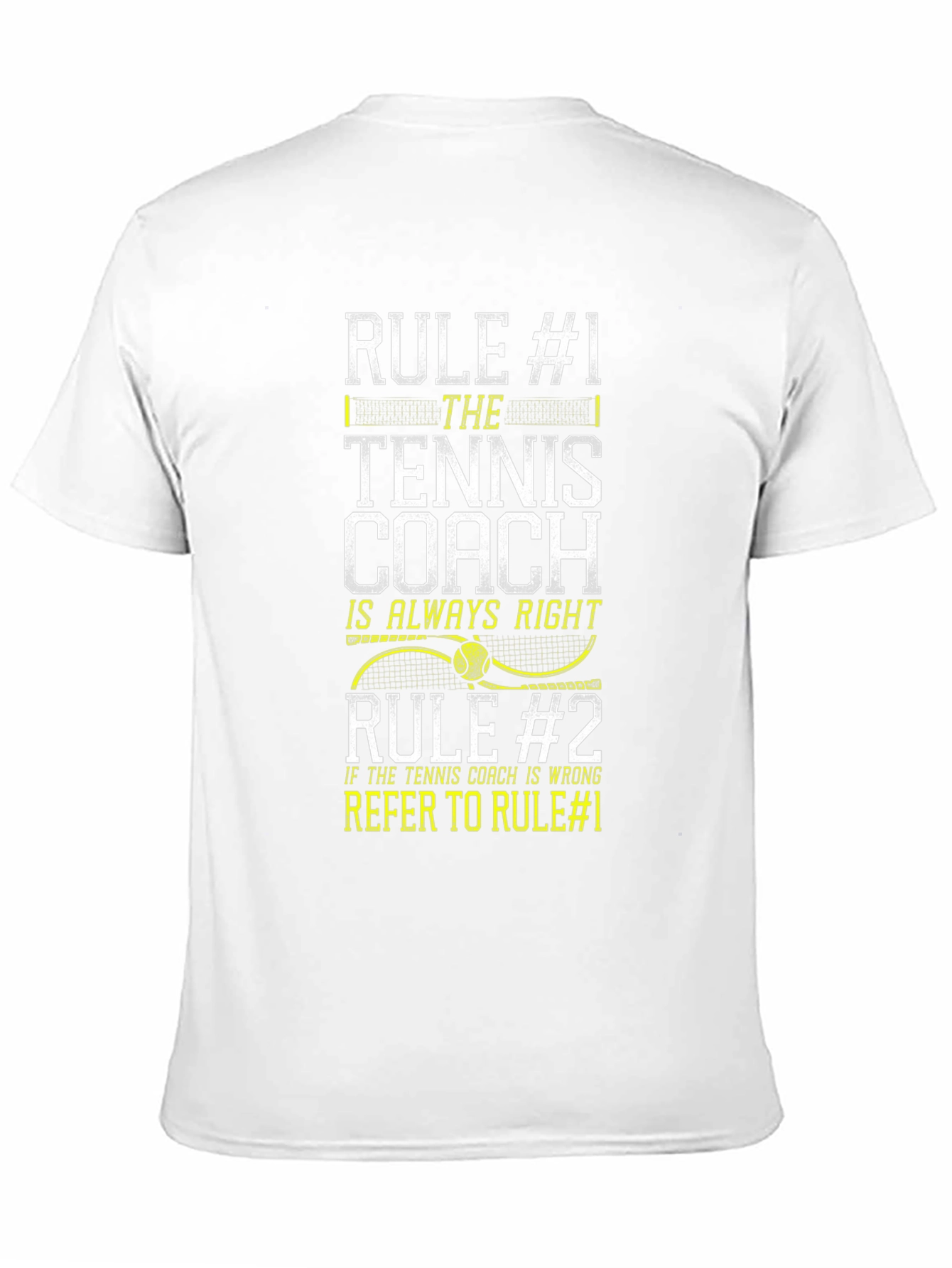 Tennis Coach Rules Graphic T-Shirt